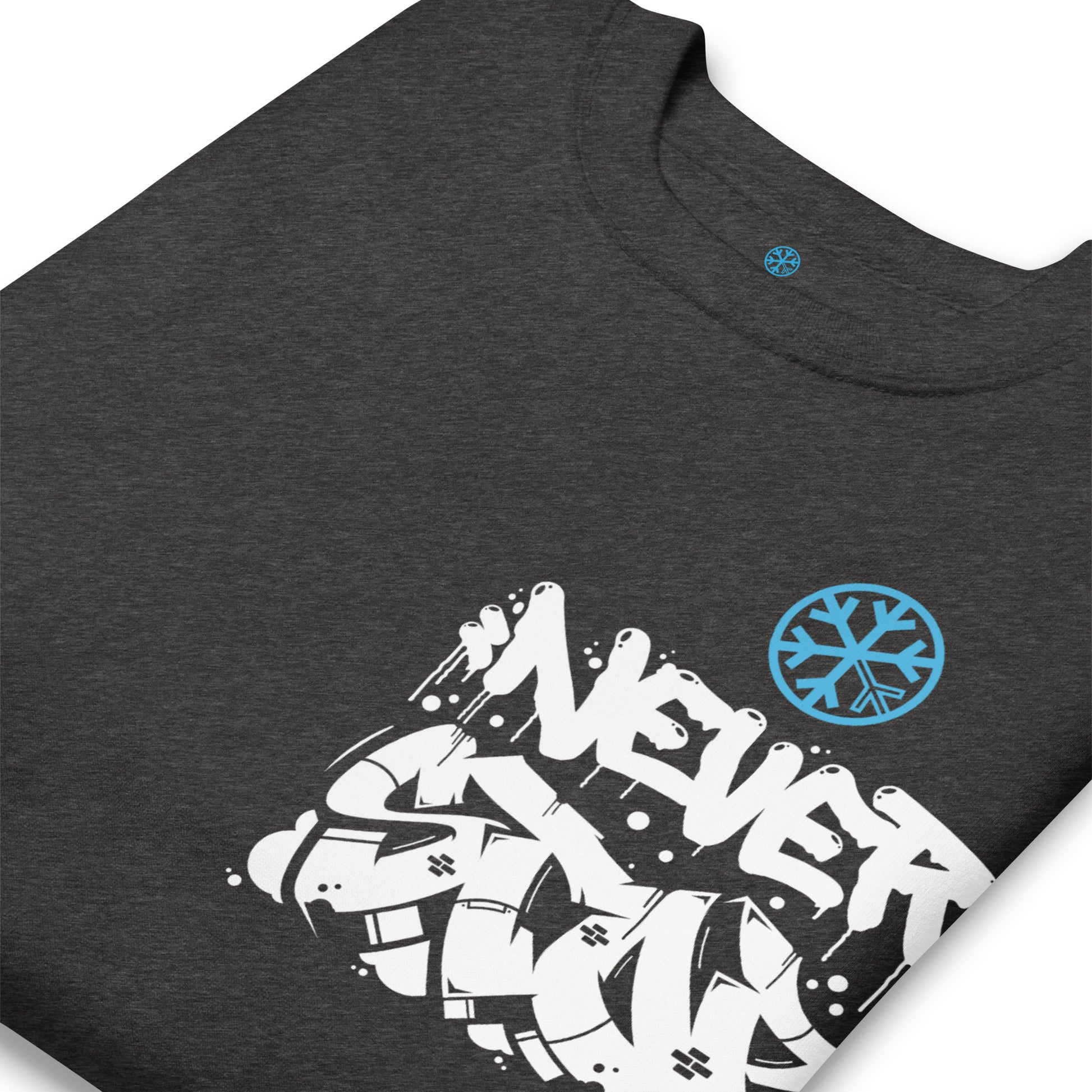 Darkgray-Never Stop Graffiti Character Sweatshirt from B.Different Clothing, detail, graffiti-inspired streetwear