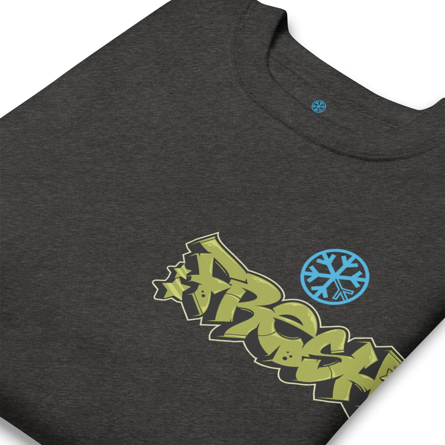 Darkgray-Fresh Graffiti Character Sweatshirt from B.Different Clothing, detail, graffiti-inspired streetwear