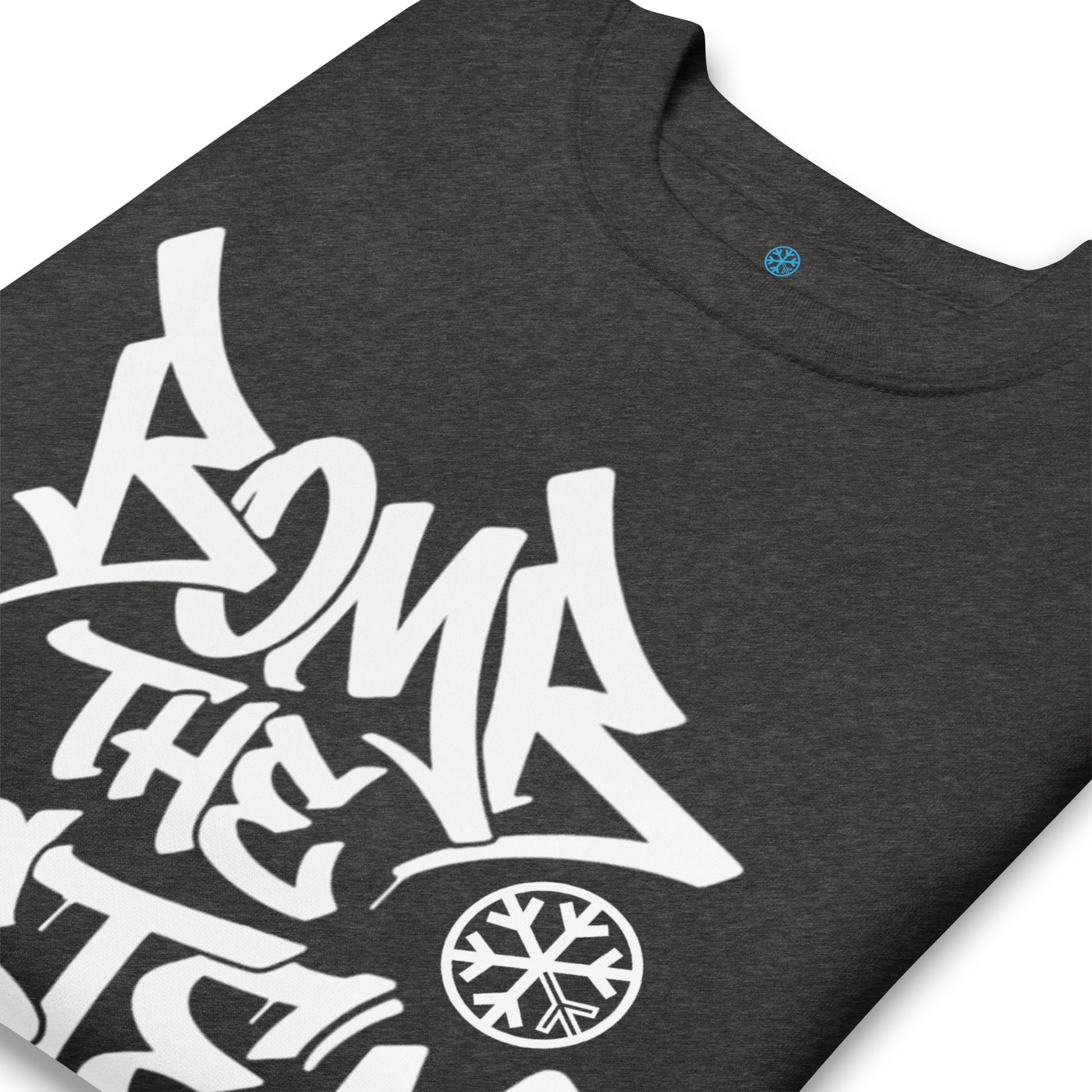 Darkgray-Bomb The System Graffiti Sweatshirt from B.Different Clothing, detail, graffiti-inspired streetwear