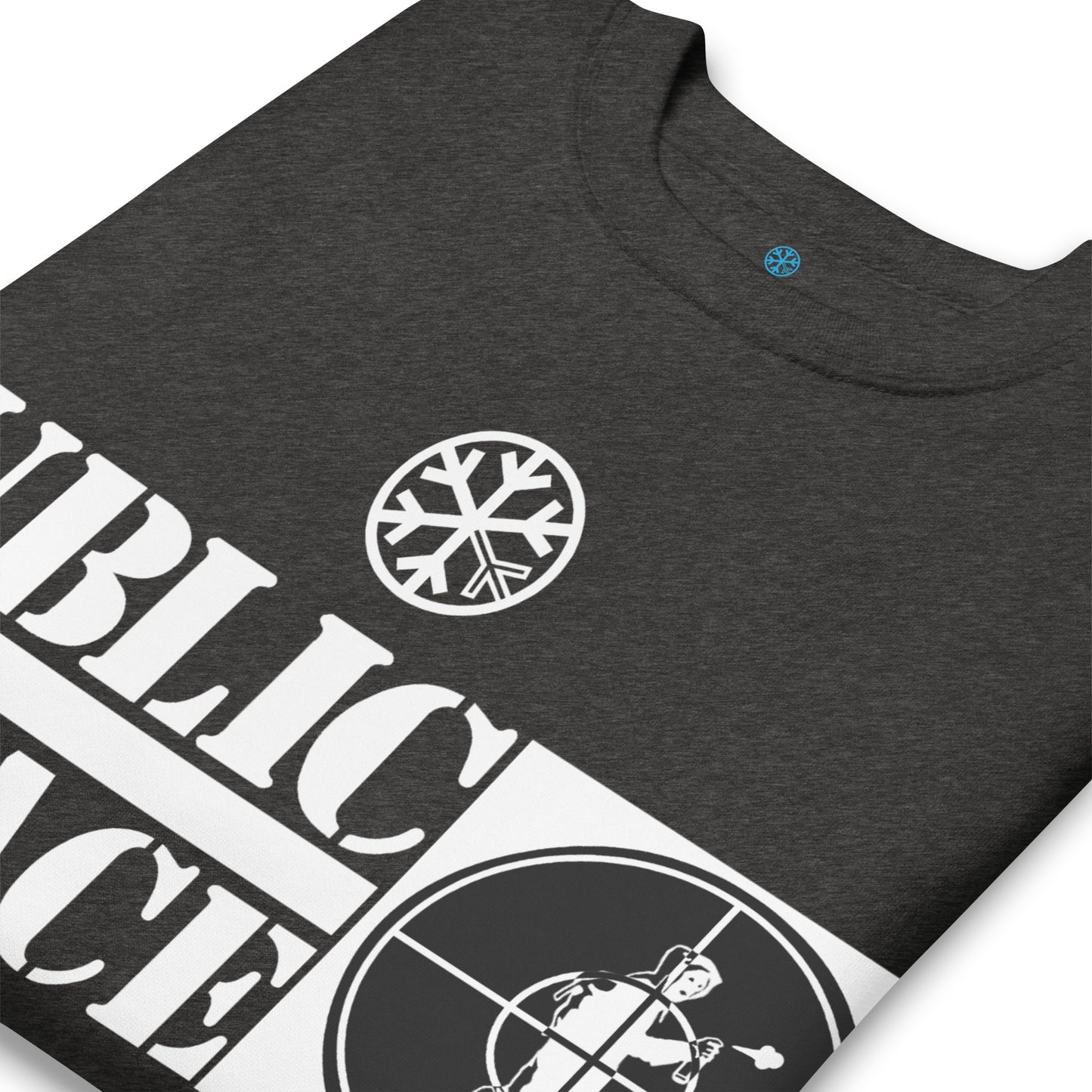 Darkgray-Public Menace Graffiti Sweatshirt from B.Different Clothing, detail, graffiti-inspired streetwear