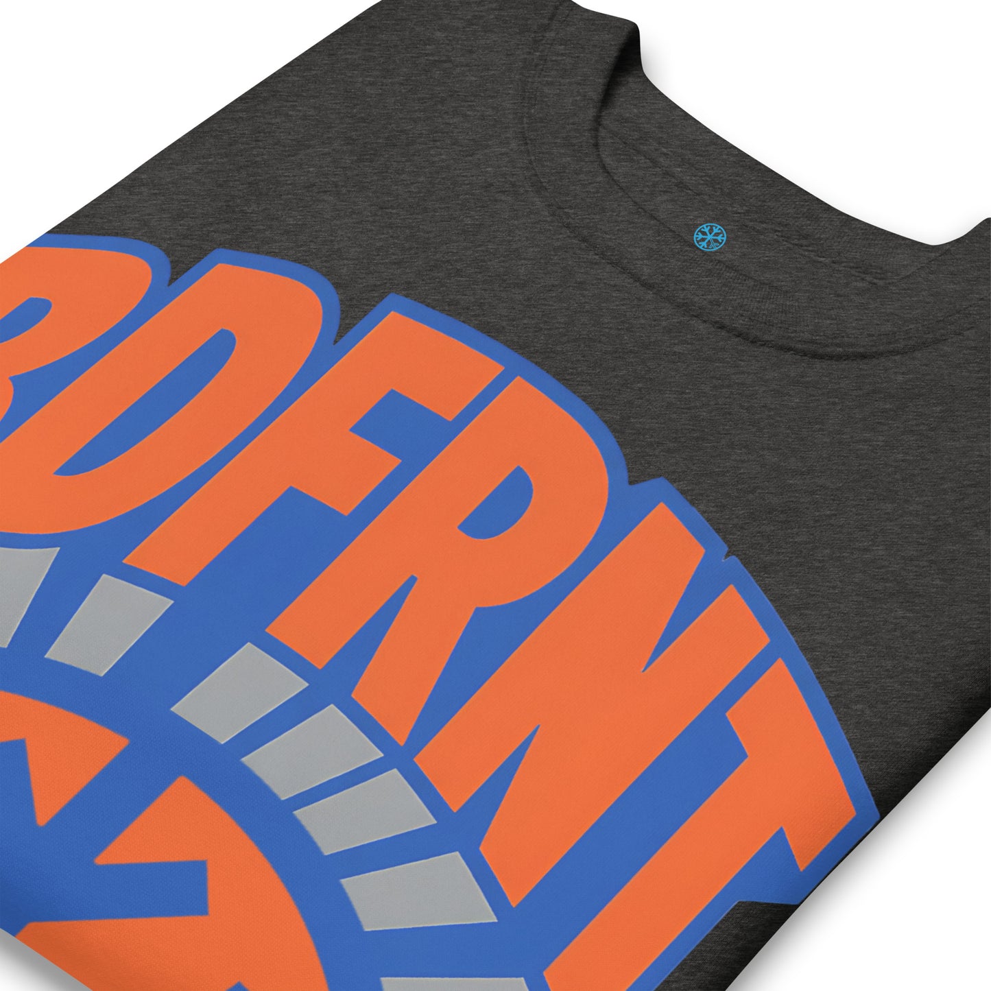 Darkgray-BDFRNT Logo 1989 Sweatshirt from B.Different Clothing, detail, graffiti-inspired streetwear