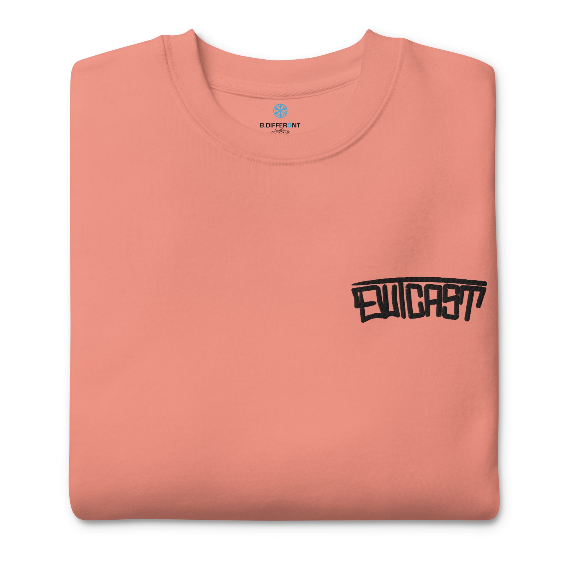 folded Outcast Graffiti Tag sweatshirt pink B.Different Clothing graffiti street art inspired streetwear brand