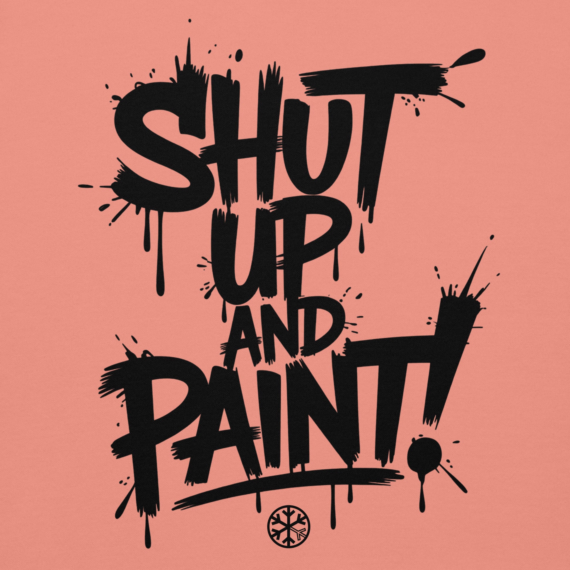 Pink-Shut Up and Paint Graffiti Sweatshirt from B.Different Clothing, graphic, graffiti-inspired streetwear