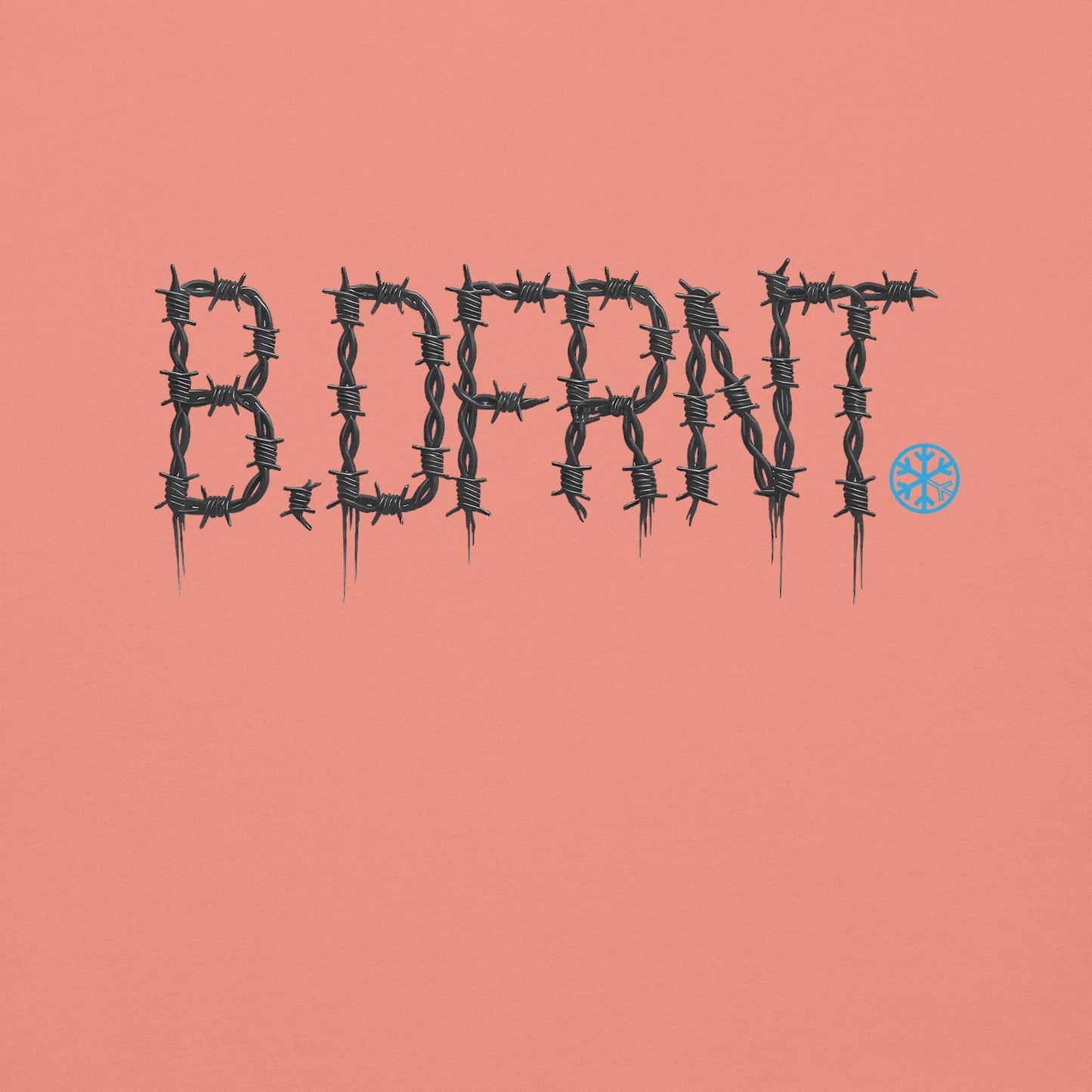 Pink-B.DFRNT Barbed Wire Sweatshirt from B.Different Clothing, graphic, graffiti-inspired streetwear