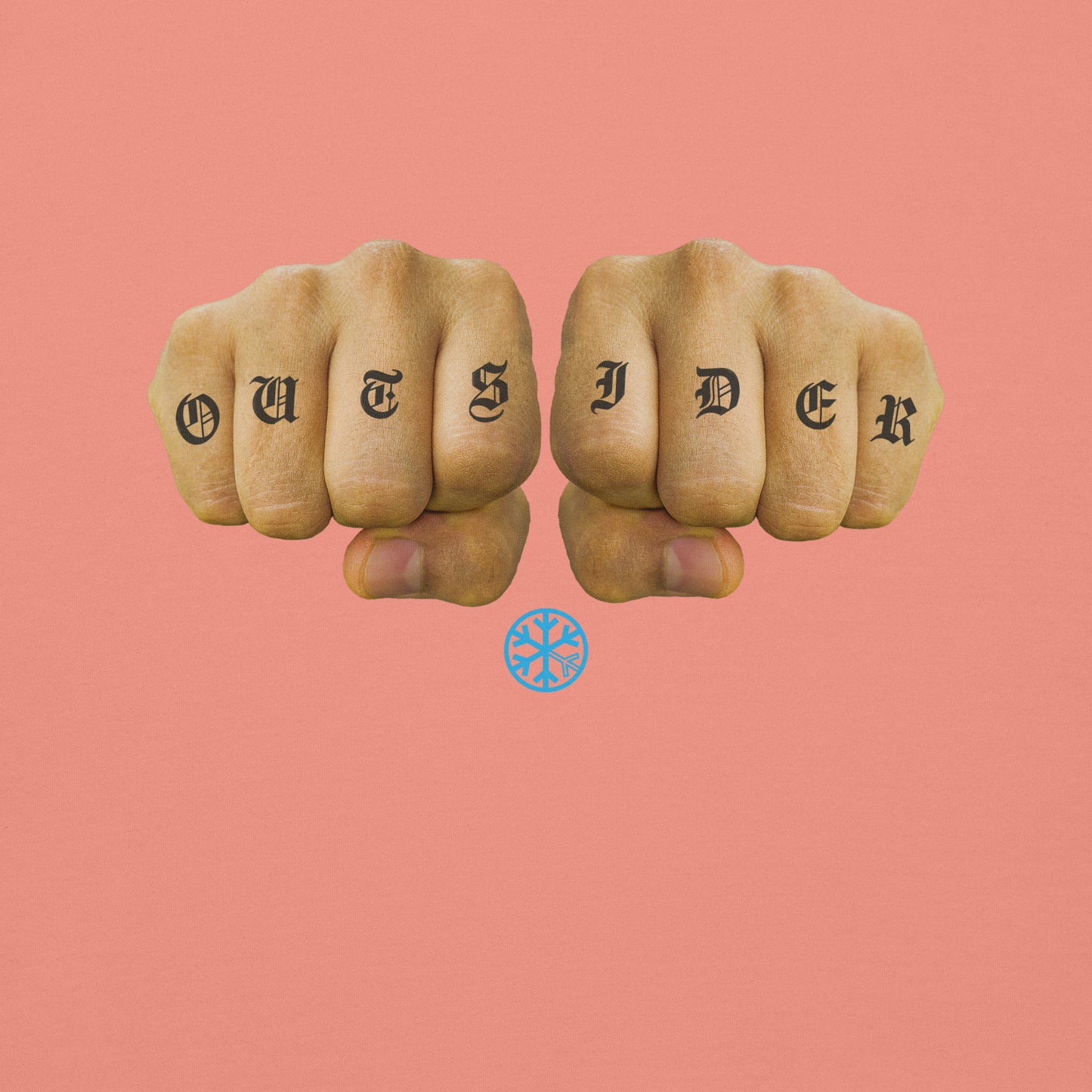 Pink-Outsider Tattoo Sweatshirt from B.Different Clothing, graphic, graffiti-inspired streetwear