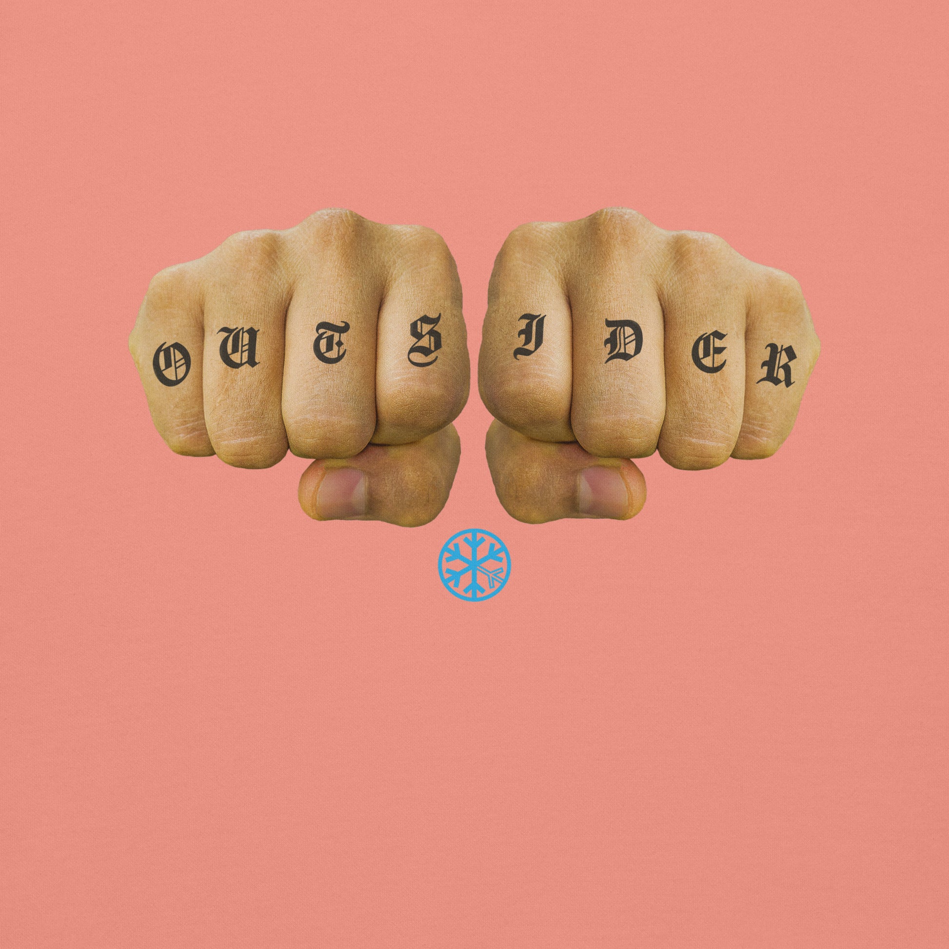 Pink-Outsider Tattoo Sweatshirt from B.Different Clothing, graphic, graffiti-inspired streetwear