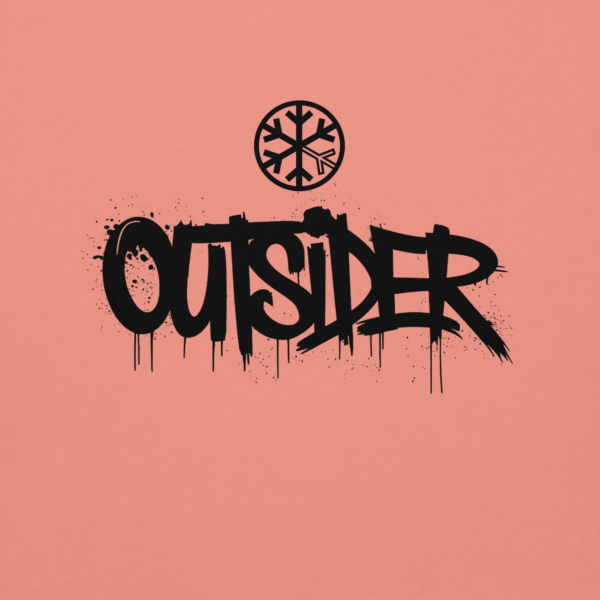 Pink-Outsider Graffiti Tag Sweatshirt from B.Different Clothing, graphic, graffiti-inspired streetwear