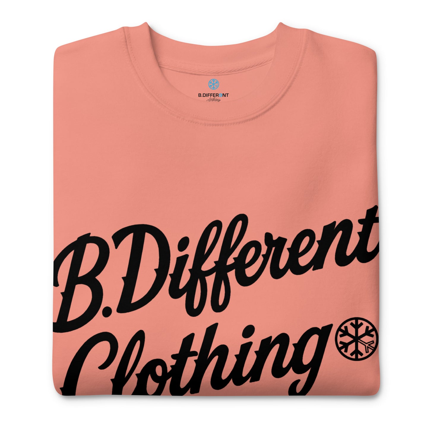 Pink-The League Sweatshirt from B.Different Clothing, folded, graffiti-inspired streetwear