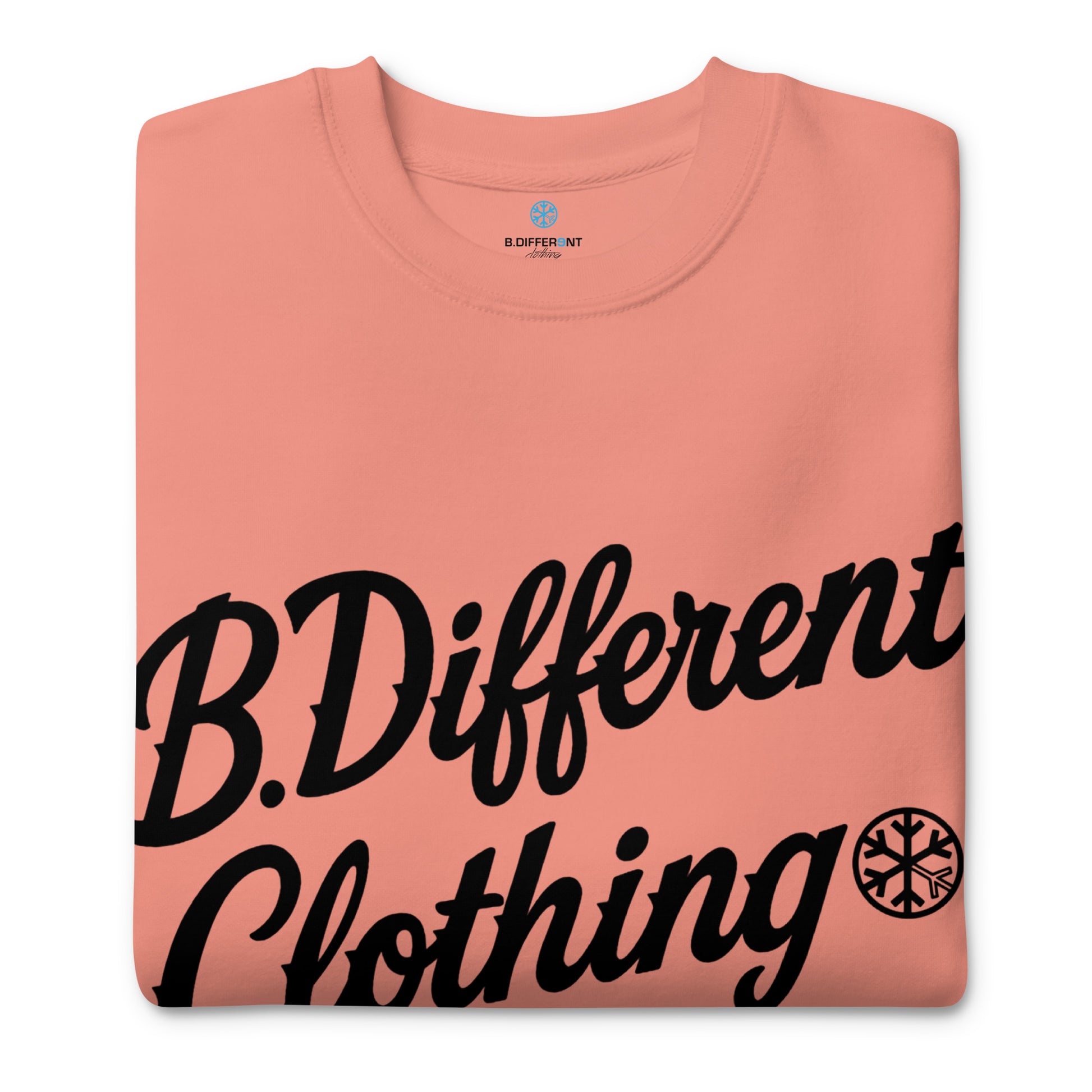 Pink-The League Sweatshirt from B.Different Clothing, folded, graffiti-inspired streetwear