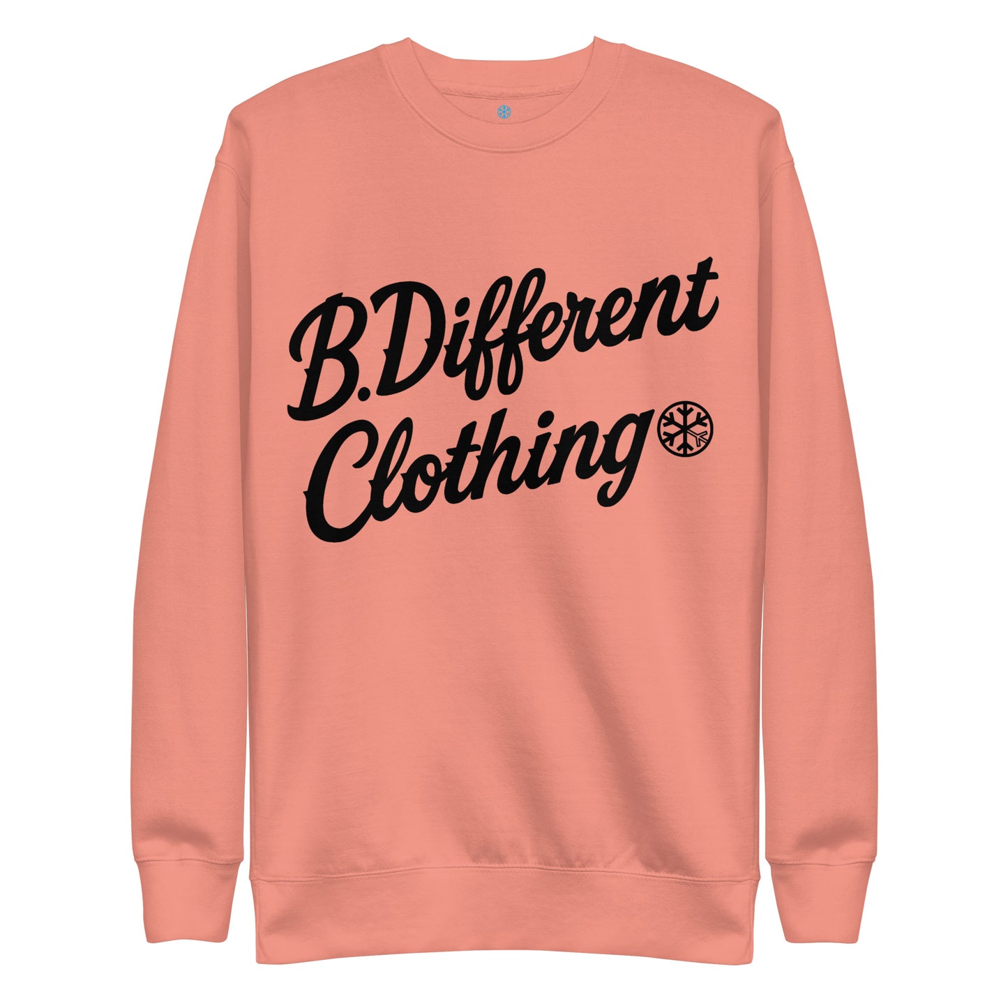 Pink-The League Sweatshirt from B.Different Clothing, front view, graffiti-inspired streetwear