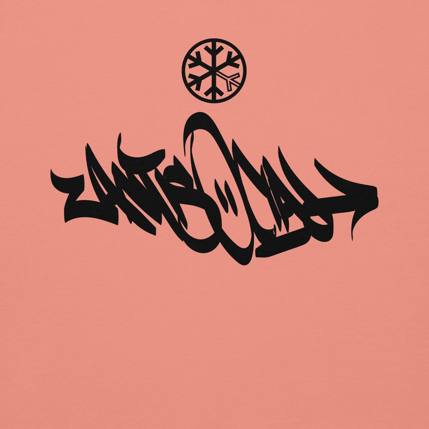 Pink-Antisocial Graffiti Tag Sweatshirt from B.Different Clothing, graphic, graffiti-inspired streetwear