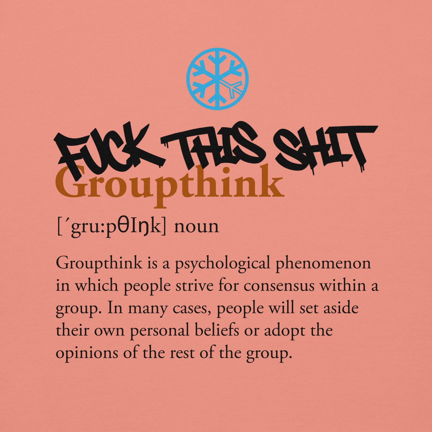 Pink-Groupthink Graffiti Sweatshirt from B.Different Clothing, graphic, graffiti-inspired streetwear