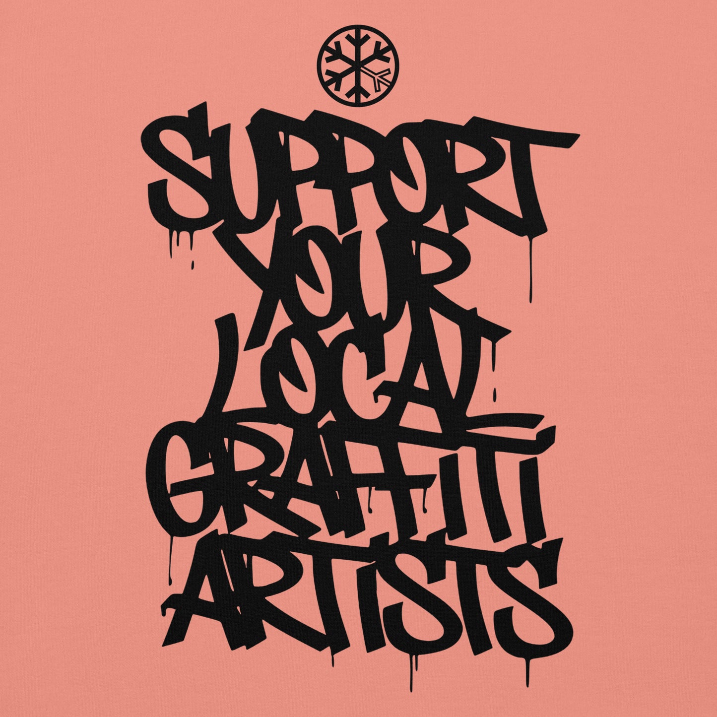 Pink-Support Your Local Graffiti Artists Sweatshirt from B.Different Clothing, graphic, graffiti-inspired streetwear