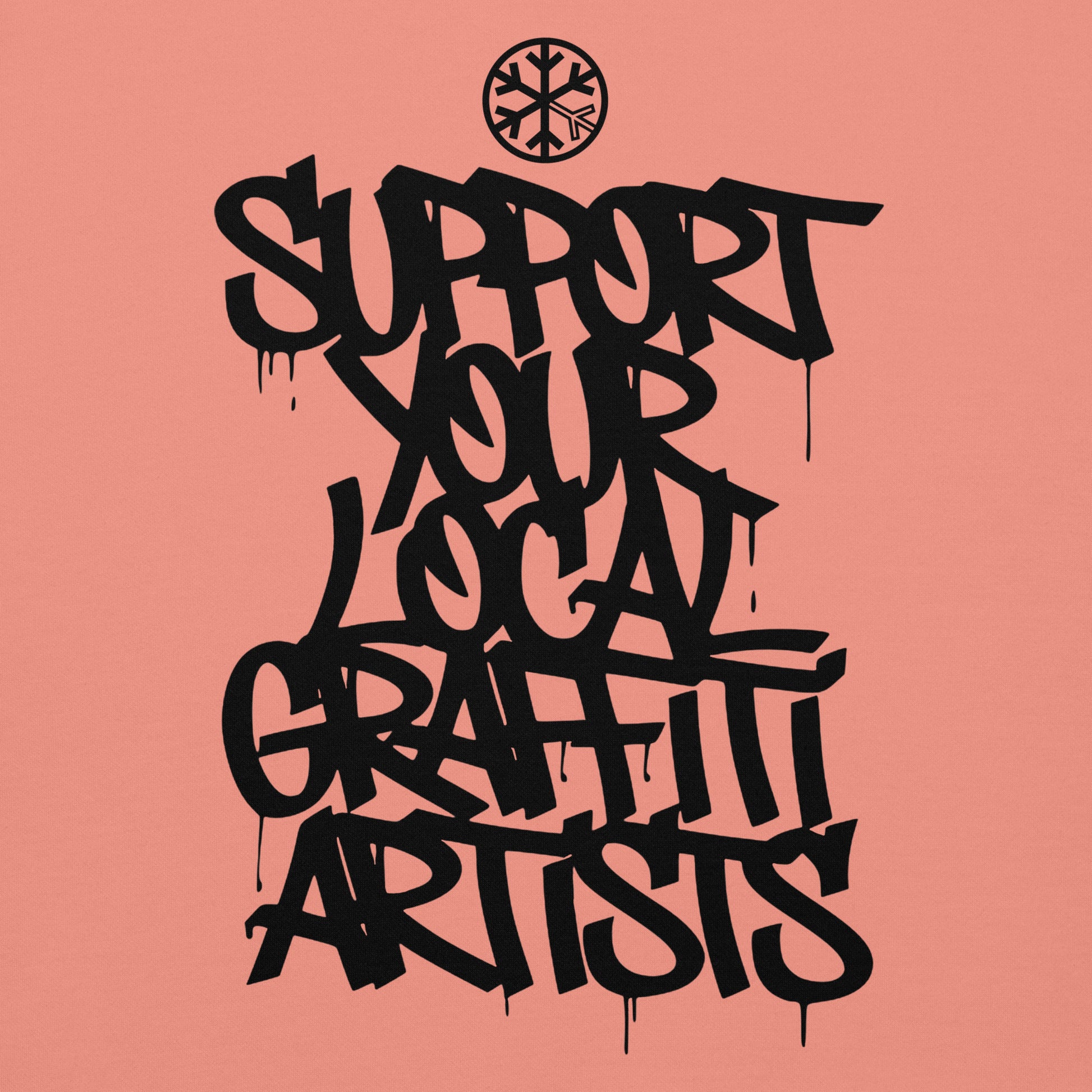 Pink-Support Your Local Graffiti Artists Sweatshirt from B.Different Clothing, graphic, graffiti-inspired streetwear