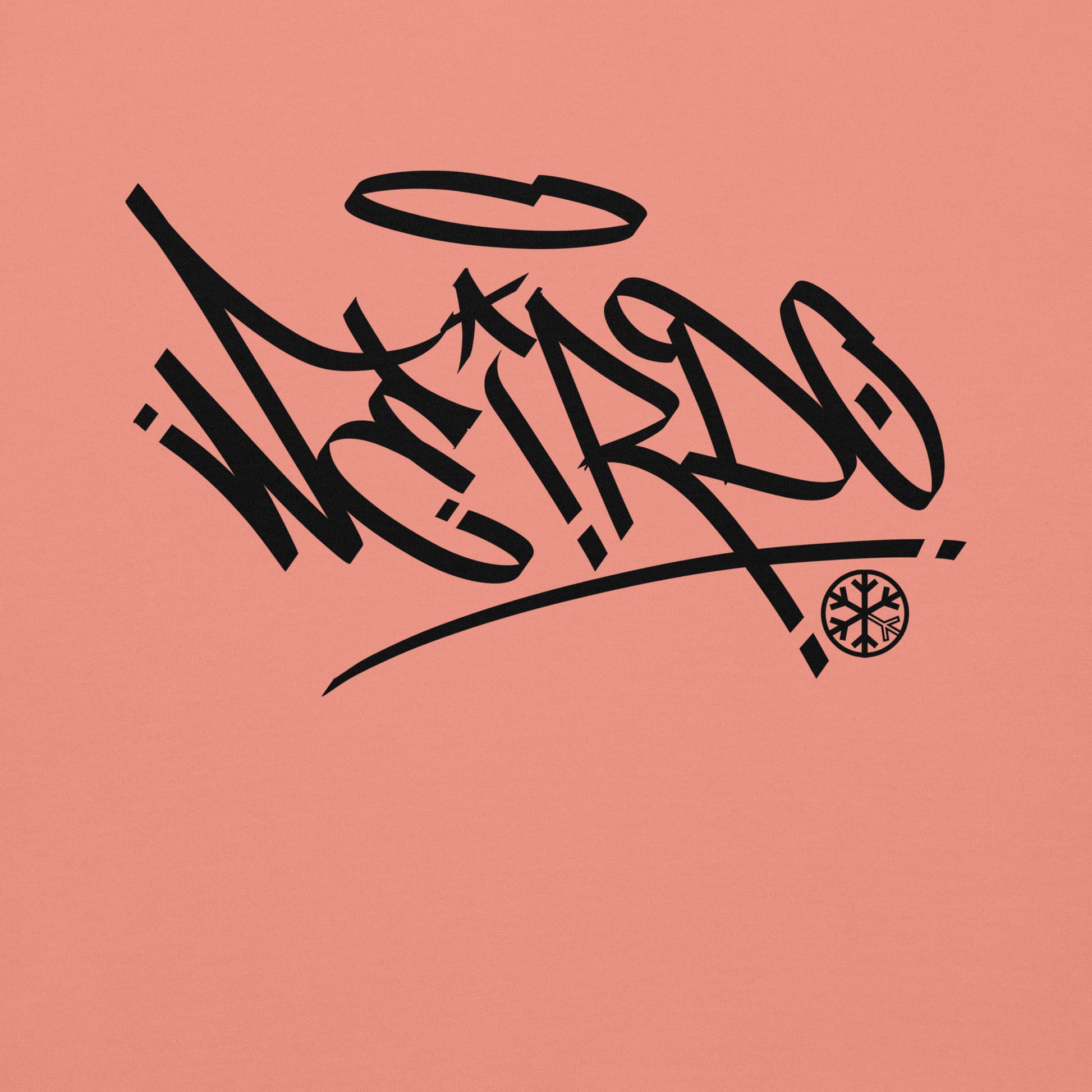 Pink-Weirdo Tag Graffiti Sweatshirt from B.Different Clothing, graphic, graffiti-inspired streetwear