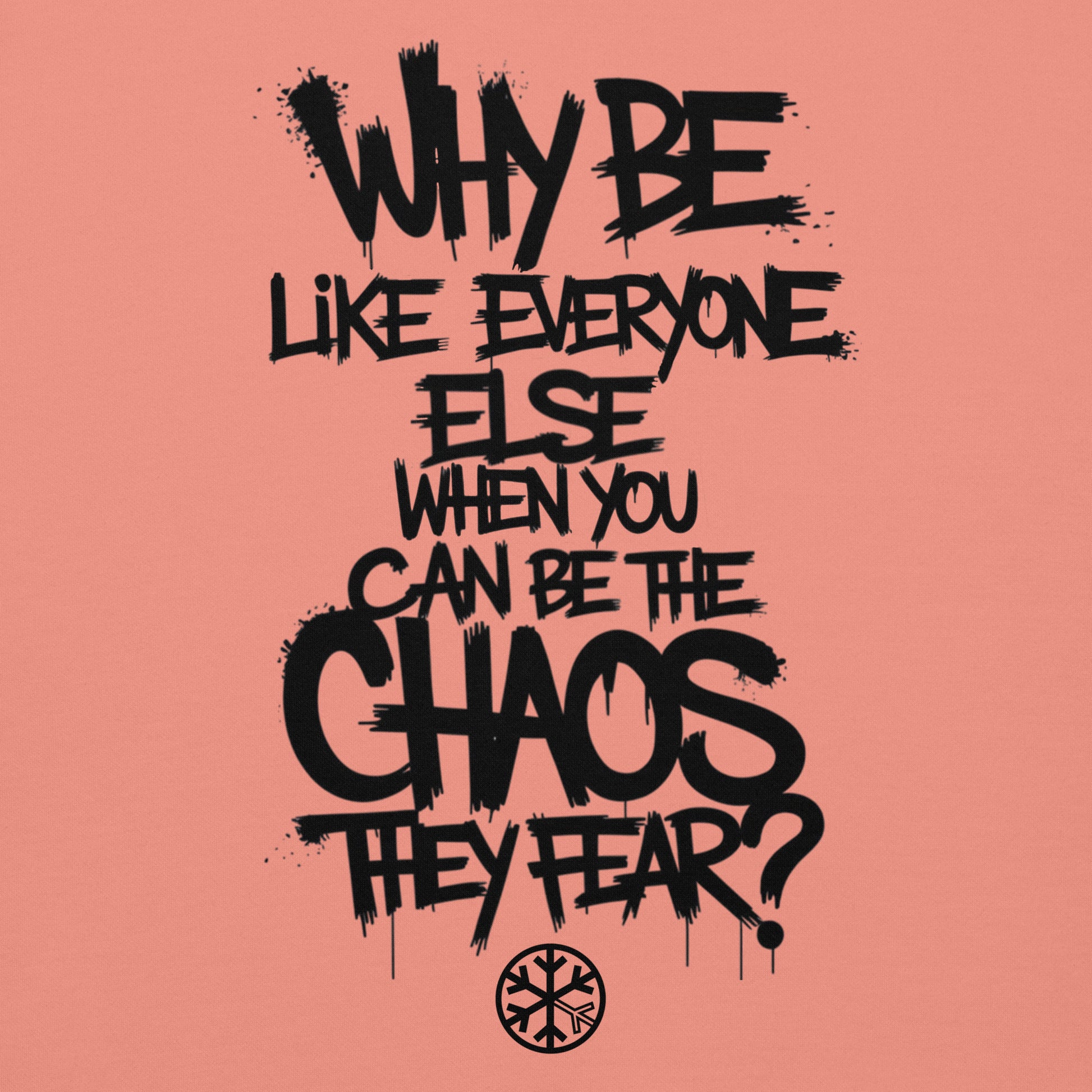 Pink-Chaos They Fear Graffiti Tag Sweatshirt from B.Different Clothing, graphic, graffiti-inspired streetwear