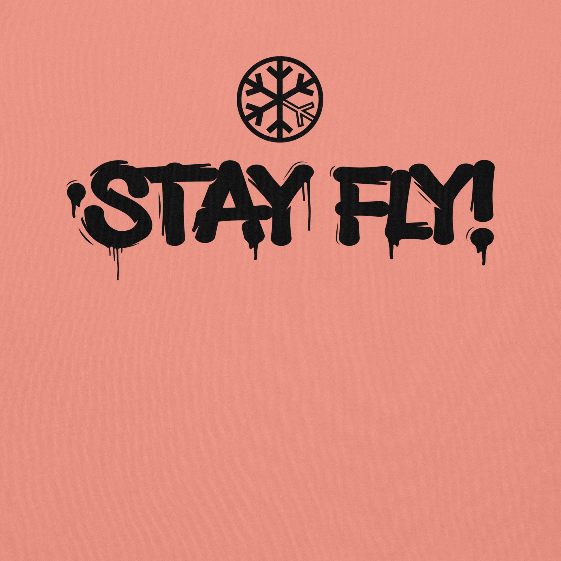 Pink-Stay Fly Graffiti Tag Sweatshirt from B.Different Clothing, graphic, graffiti-inspired streetwear