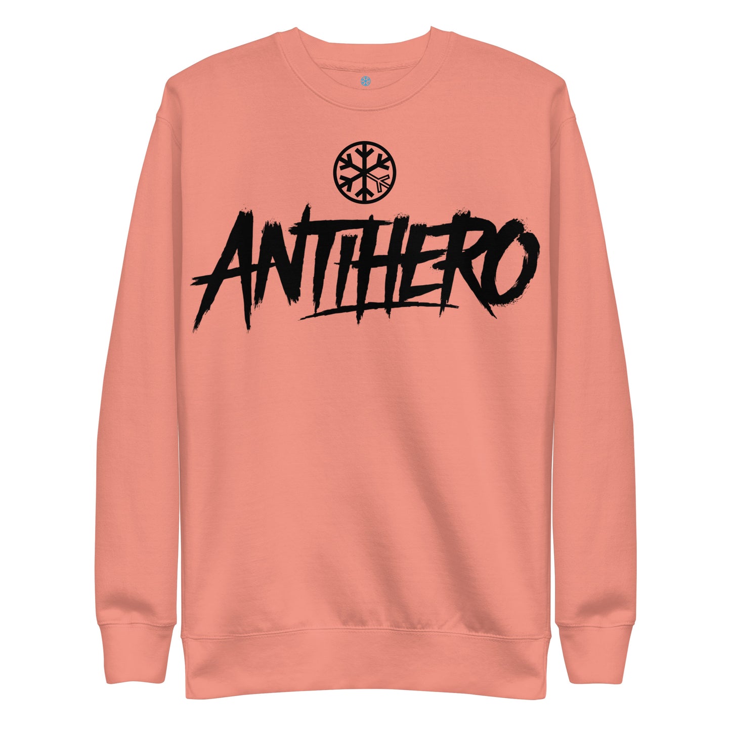 Pink-Antihero Graffiti Tag Sweatshirt from B.Different Clothing, front view, graffiti-inspired streetwear