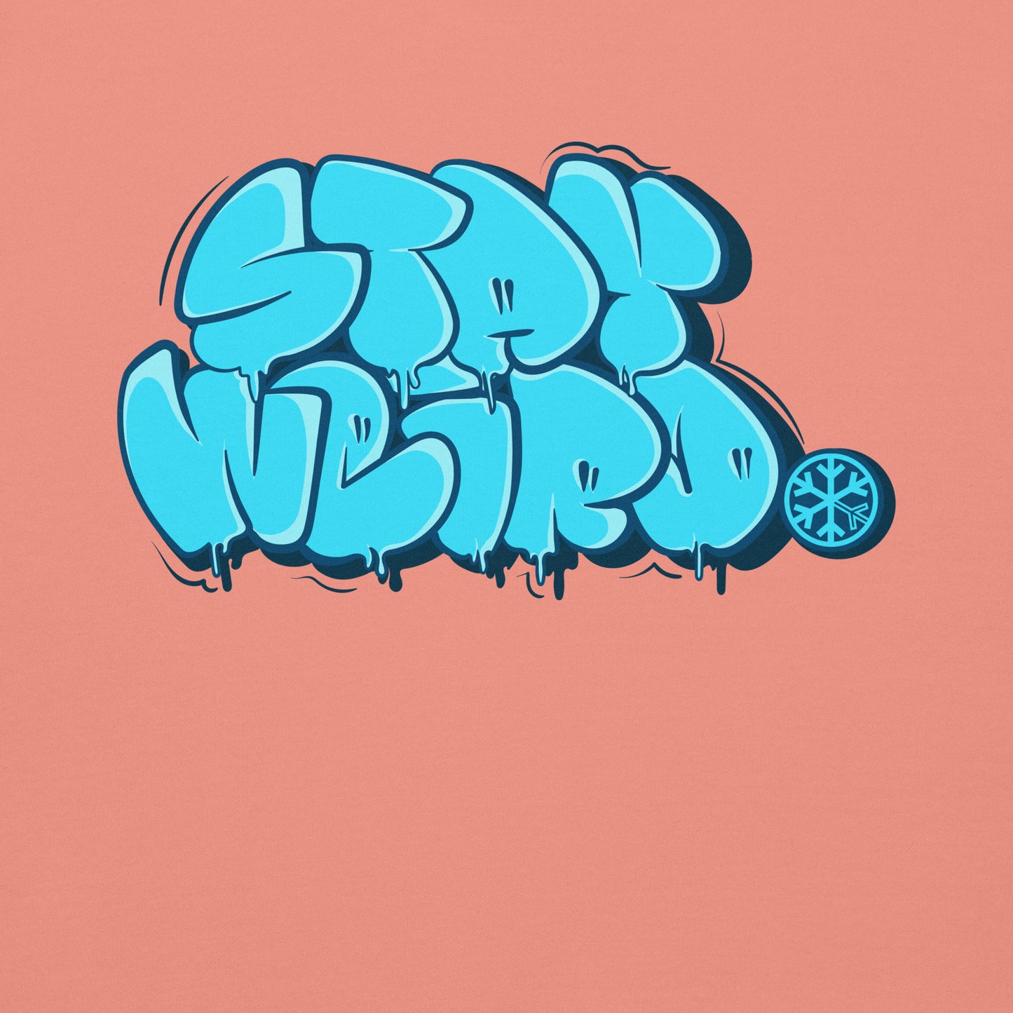 Pink-Stay Weird Graffiti Throw-up Sweatshirt from B.Different Clothing, graphic, graffiti-inspired streetwear
