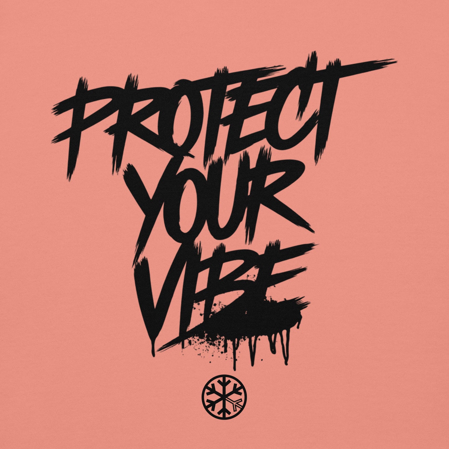 Pink-Protect Your Vibe Graffiti Tag Sweatshirt from B.Different Clothing, graphic, graffiti-inspired streetwear