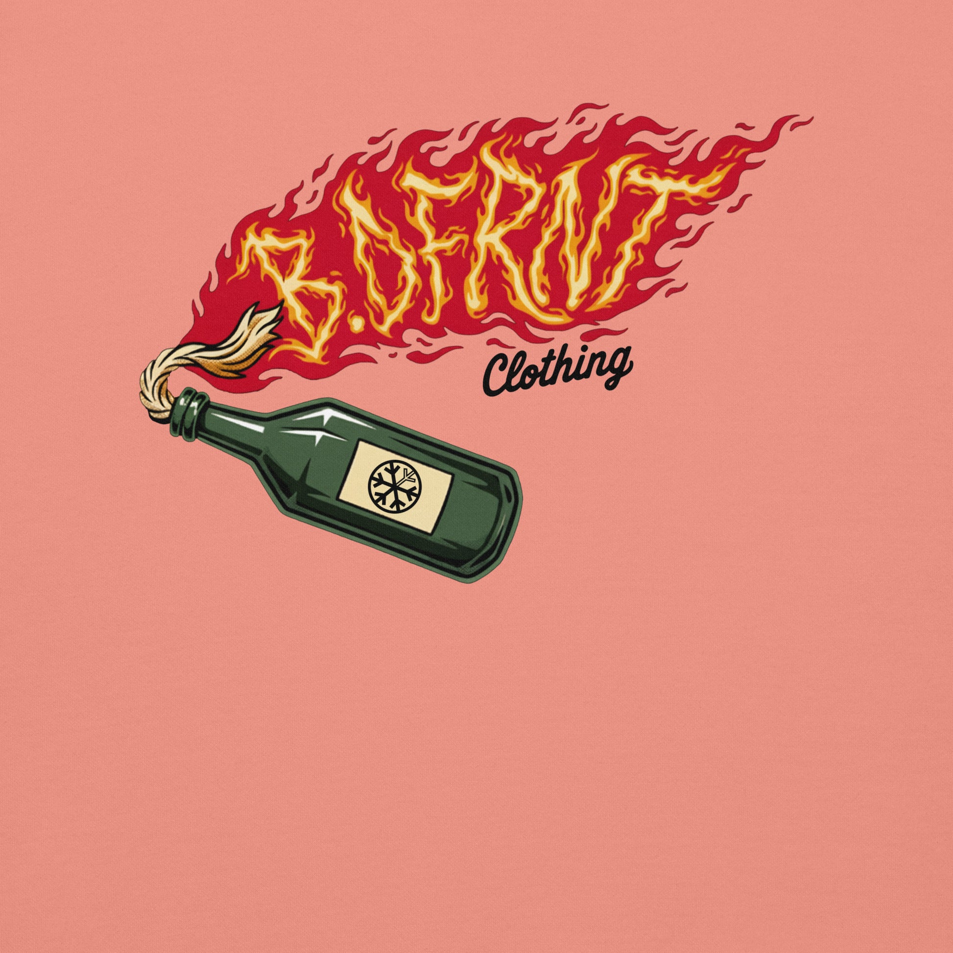 Pink-Molotov Graffiti Sweatshirt from B.Different Clothing, graphic, graffiti-inspired streetwear