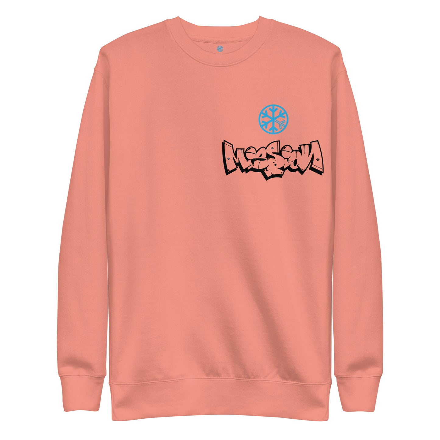 Pink-Mission Graffiti Character Sweatshirt from B.Different Clothing, front view, graffiti-inspired streetwear
