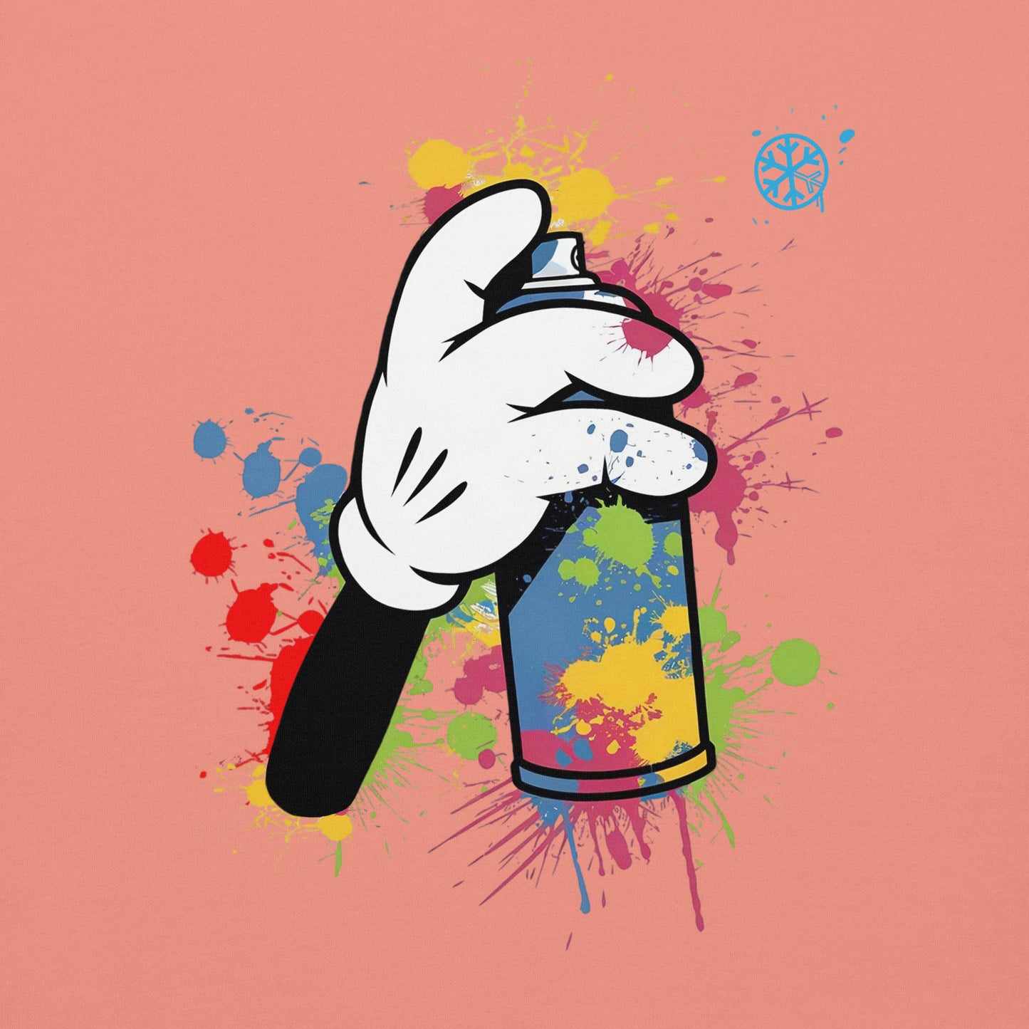 Pink-Hand Spray Can Graffiti Sweatshirt from B.Different Clothing, graphic, graffiti-inspired streetwear