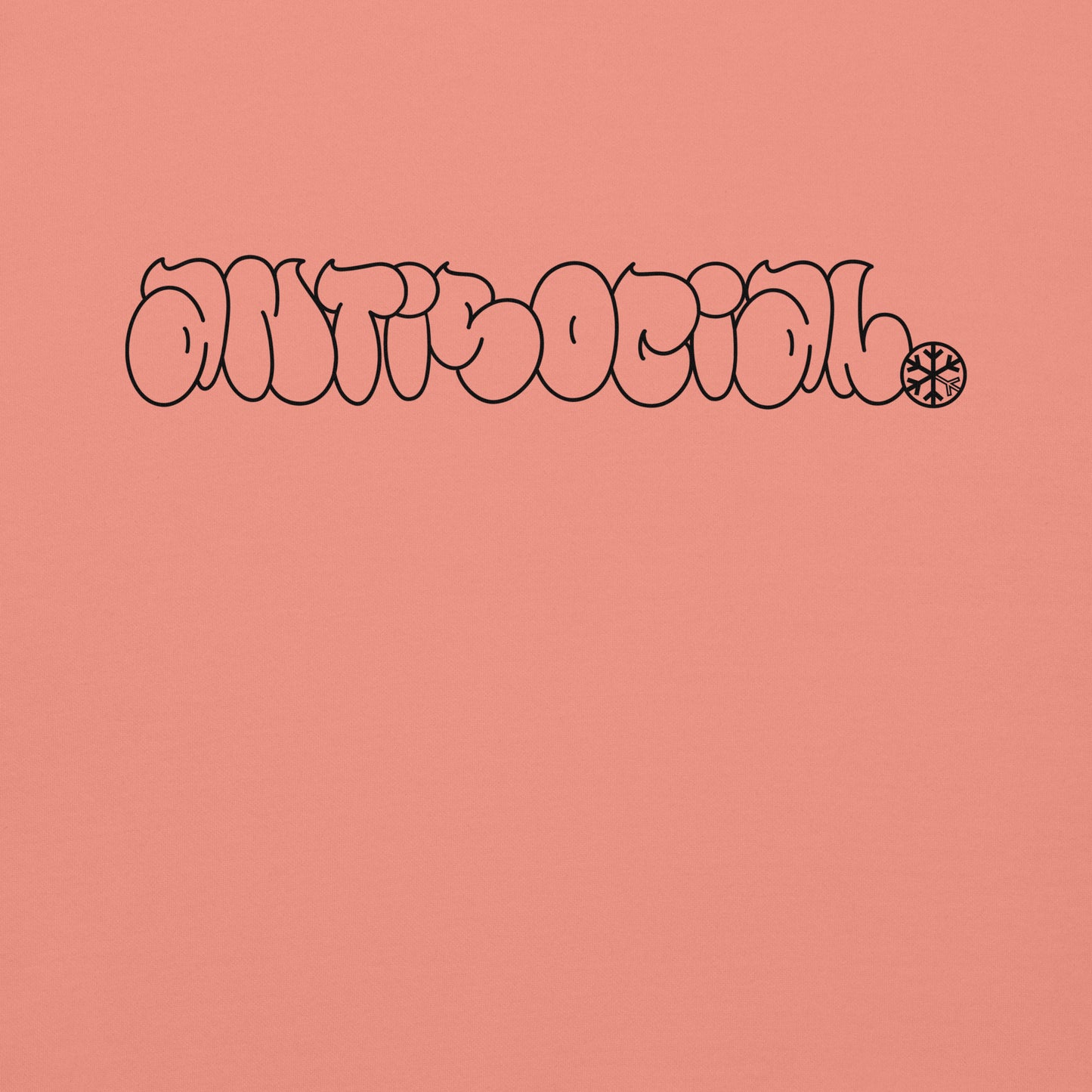Pink-Antisocial Graffiti Hollow Sweatshirt from B.Different Clothing, graphic, graffiti-inspired streetwear