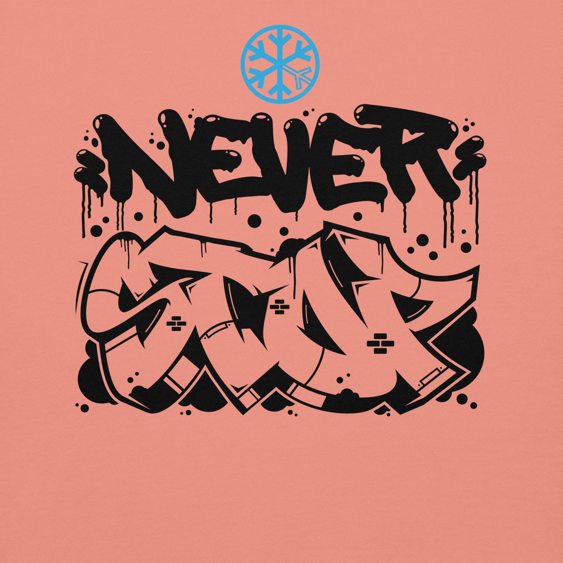 Pink-Never Stop Graffiti Piece Sweatshirt from B.Different Clothing, graphic, graffiti-inspired streetwear