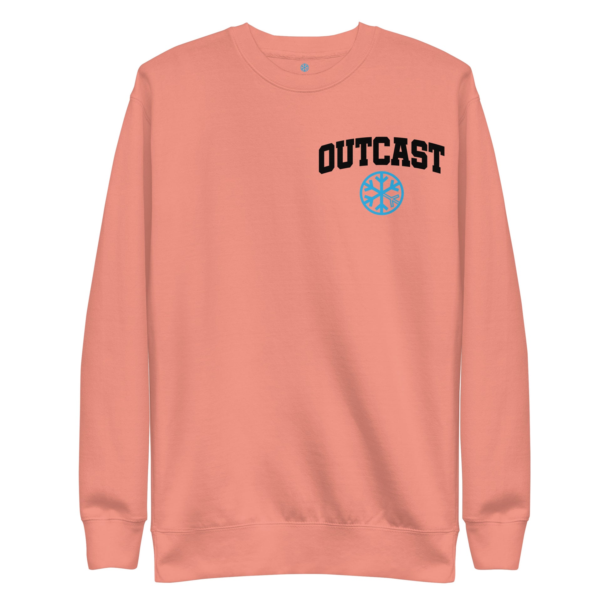 Pink-Outcast Graffiti Character Sweatshirt from B.Different Clothing, front view, graffiti-inspired streetwear