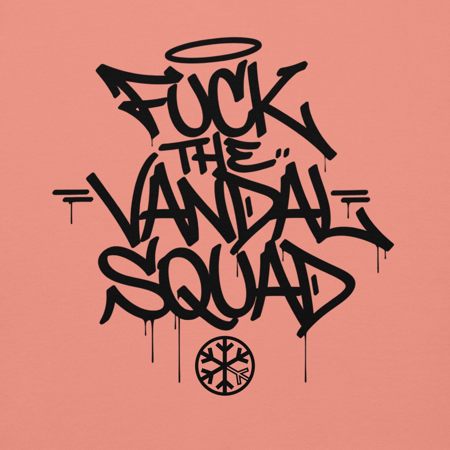 Pink-Fuck The Vandal Squad Graffiti Sweatshirt from B.Different Clothing, graphic, graffiti-inspired streetwear