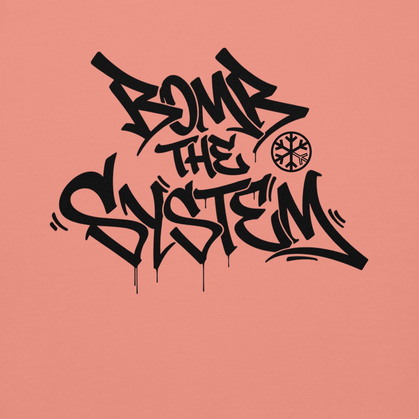 Pink-Bomb The System Graffiti Sweatshirt from B.Different Clothing, graphic, graffiti-inspired streetwear