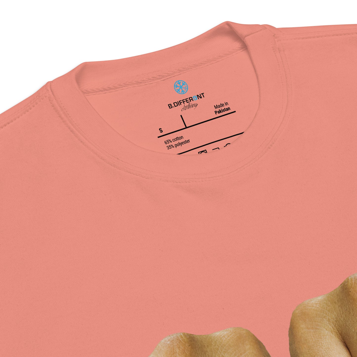 Pink-Outsider Tattoo Sweatshirt from B.Different Clothing, collar, graffiti-inspired streetwear