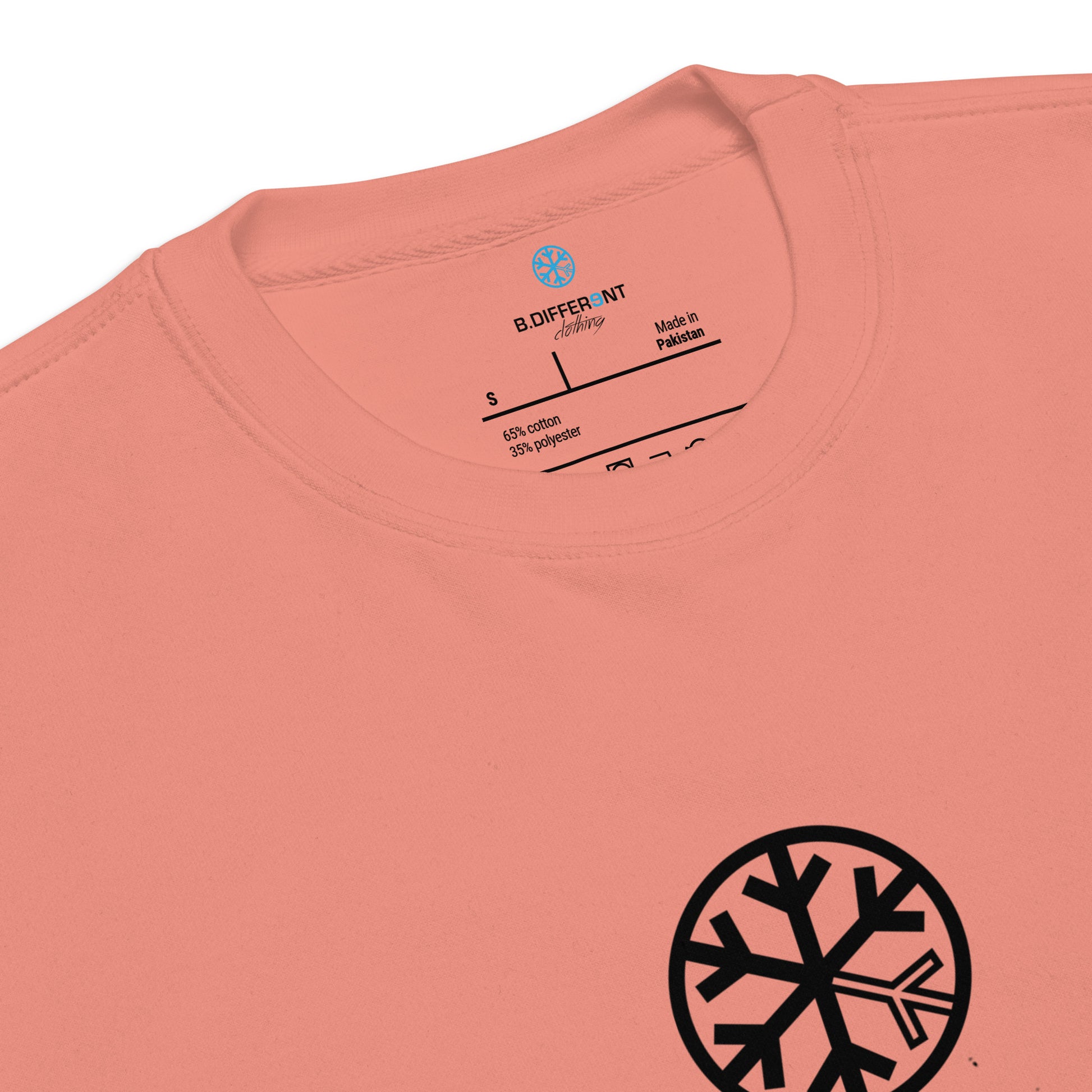 Pink-Outsider Graffiti Tag Sweatshirt from B.Different Clothing, collar, graffiti-inspired streetwear