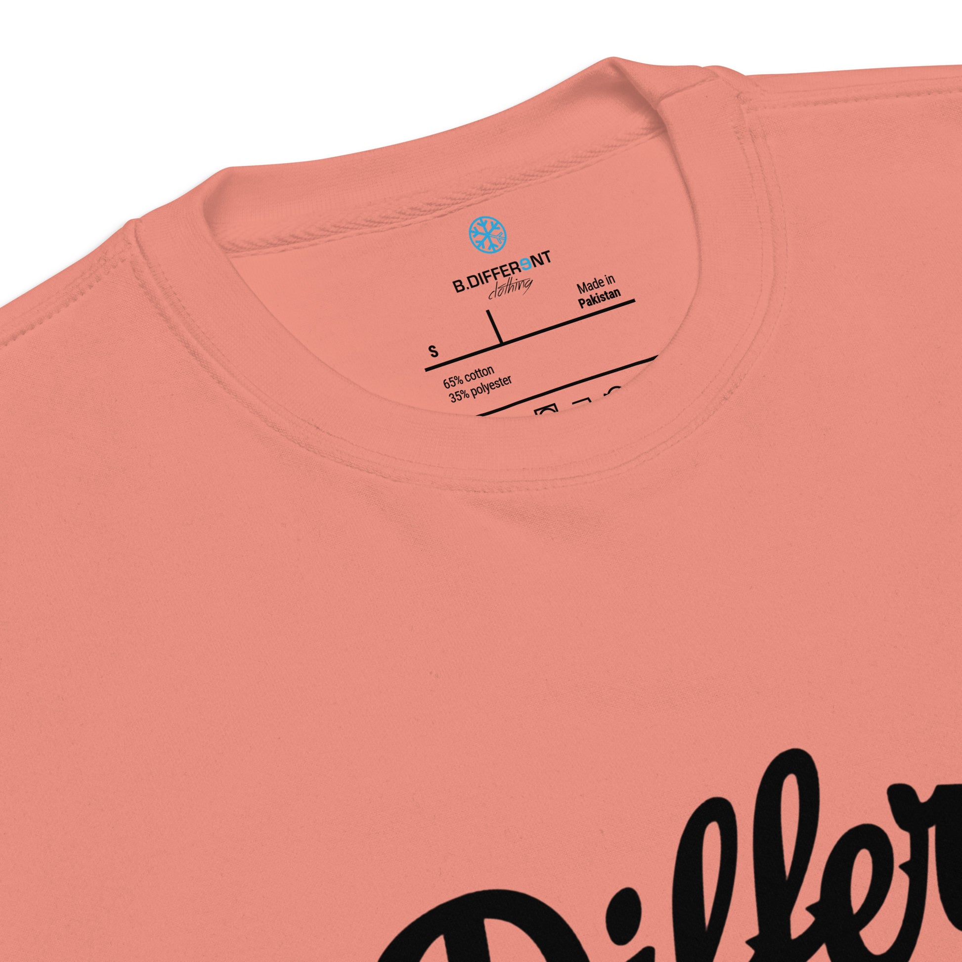 Pink-The League Sweatshirt from B.Different Clothing, collar, graffiti-inspired streetwear
