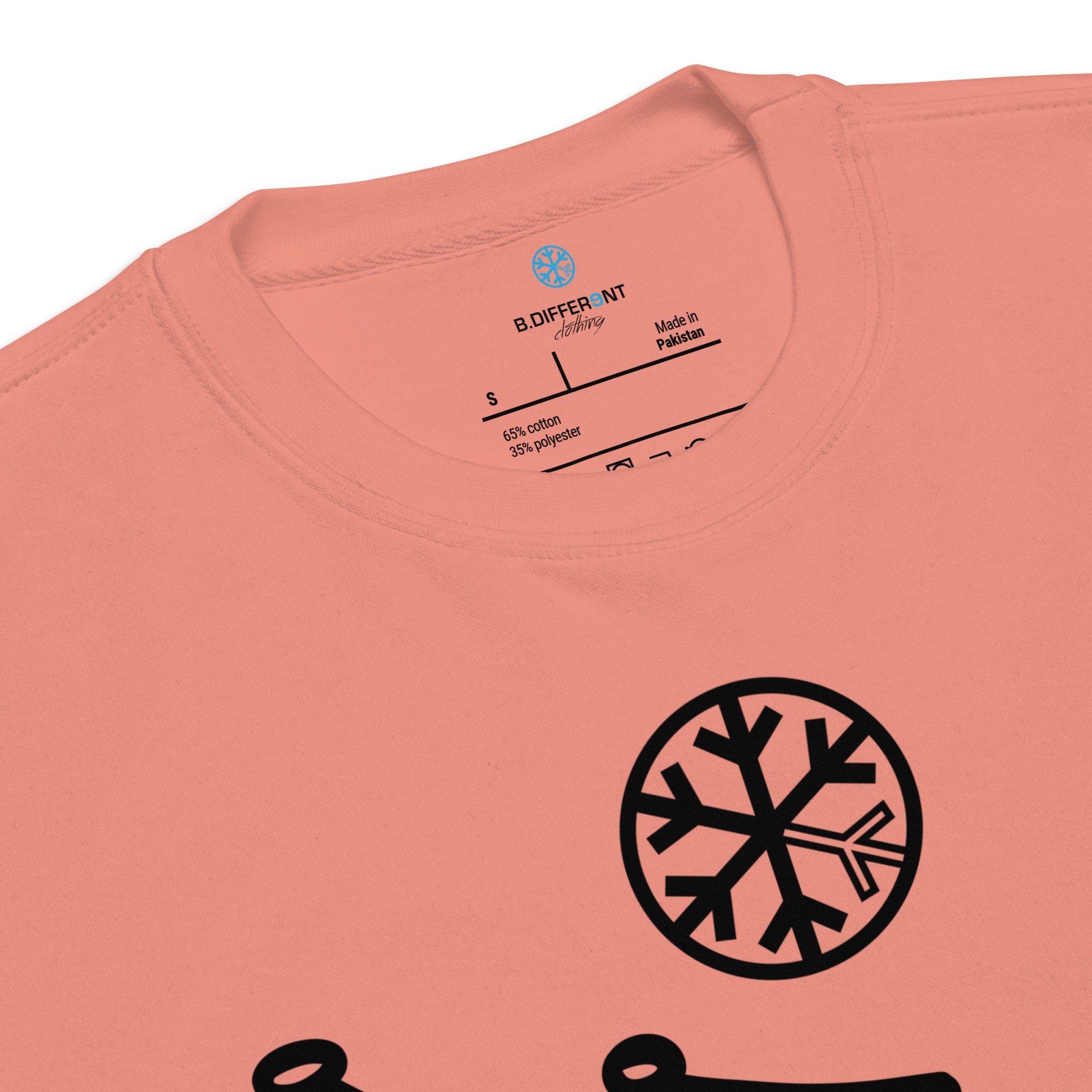 Pink-Misfit Graffiti Tag Sweatshirt from B.Different Clothing, collar, graffiti-inspired streetwear