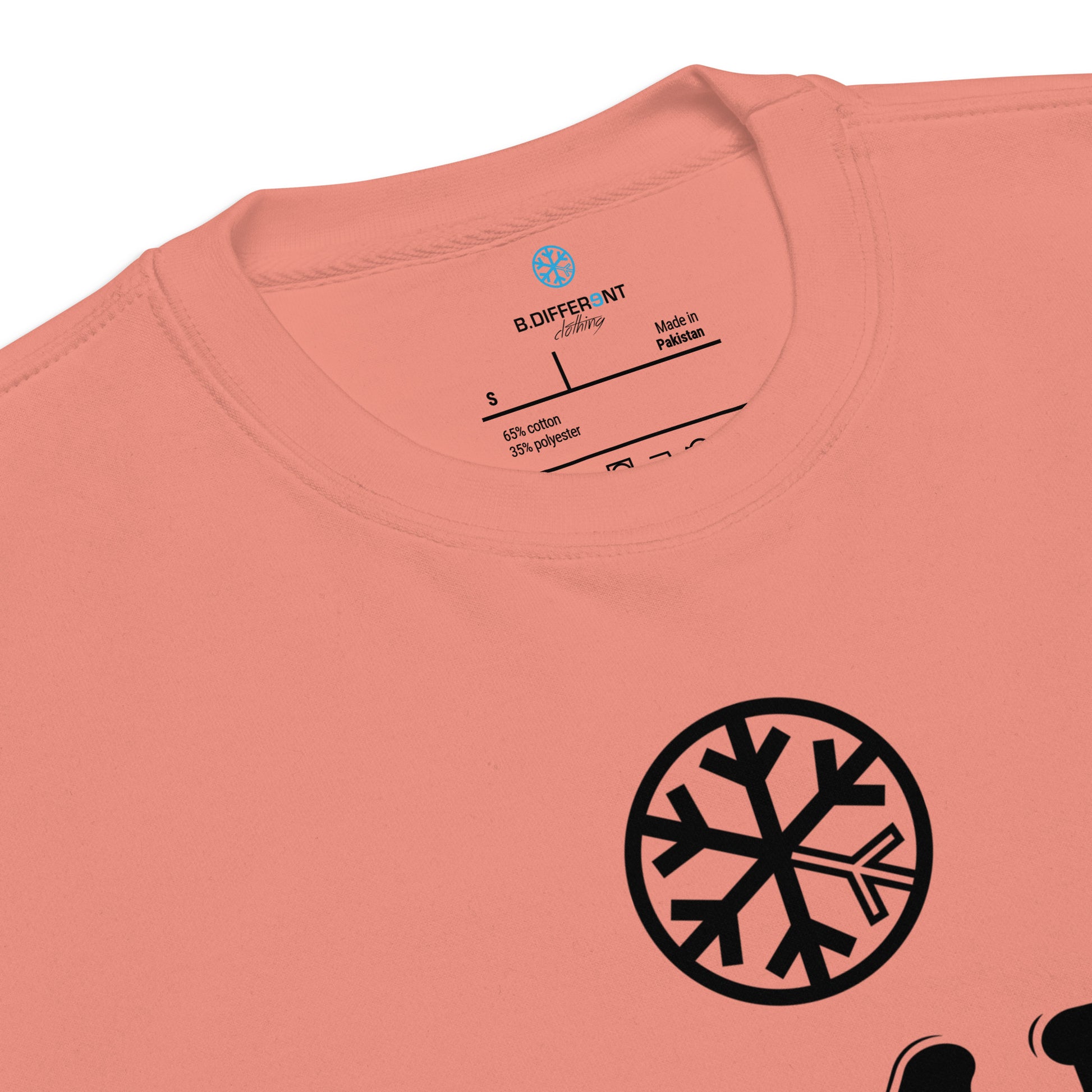 Pink-Stay Fly Graffiti Tag Sweatshirt from B.Different Clothing, collar, graffiti-inspired streetwear