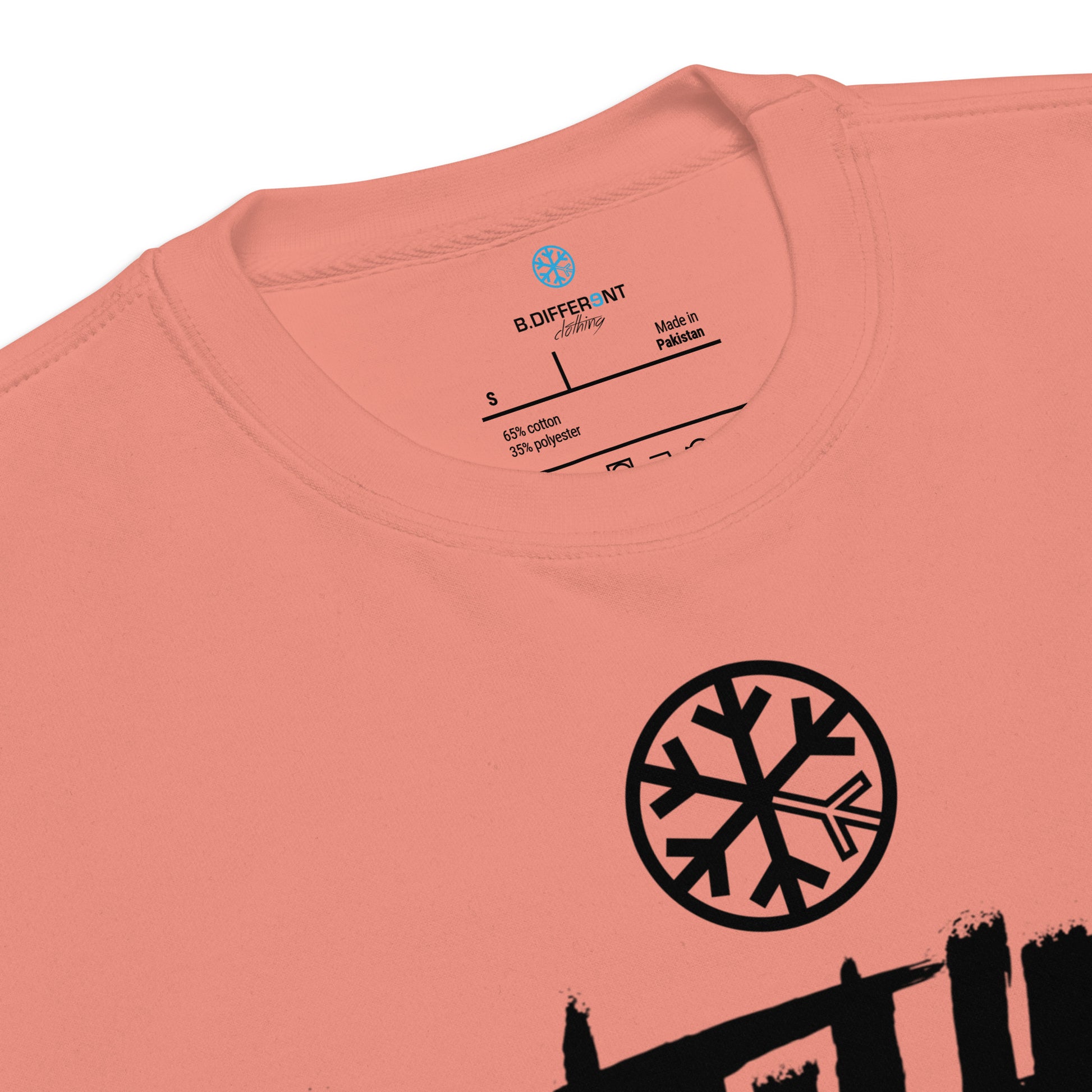 Pink-Antihero Graffiti Tag Sweatshirt from B.Different Clothing, collar, graffiti-inspired streetwear