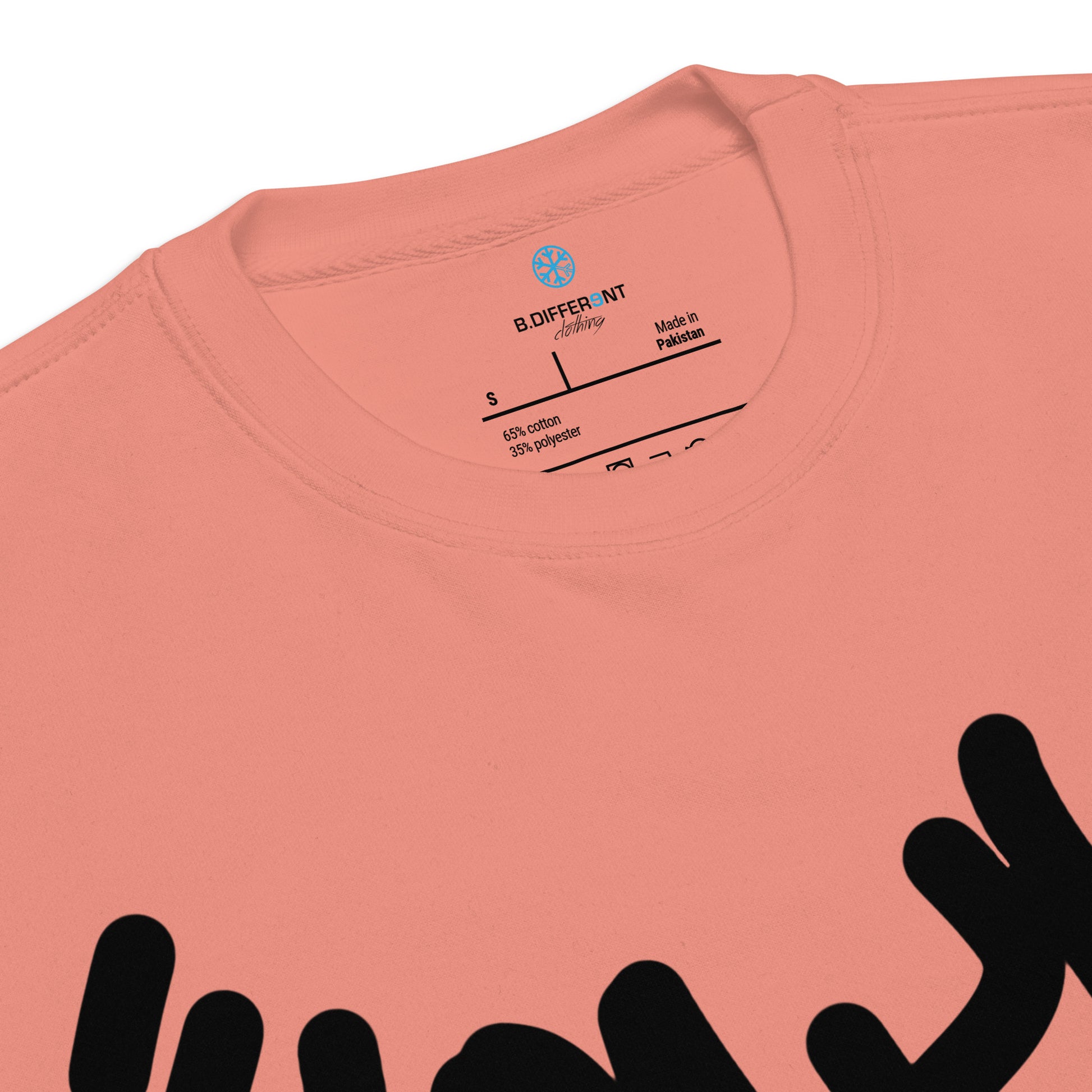 Pink-Loner Graffiti Tag Sweatshirt from B.Different Clothing, collar, graffiti-inspired streetwear
