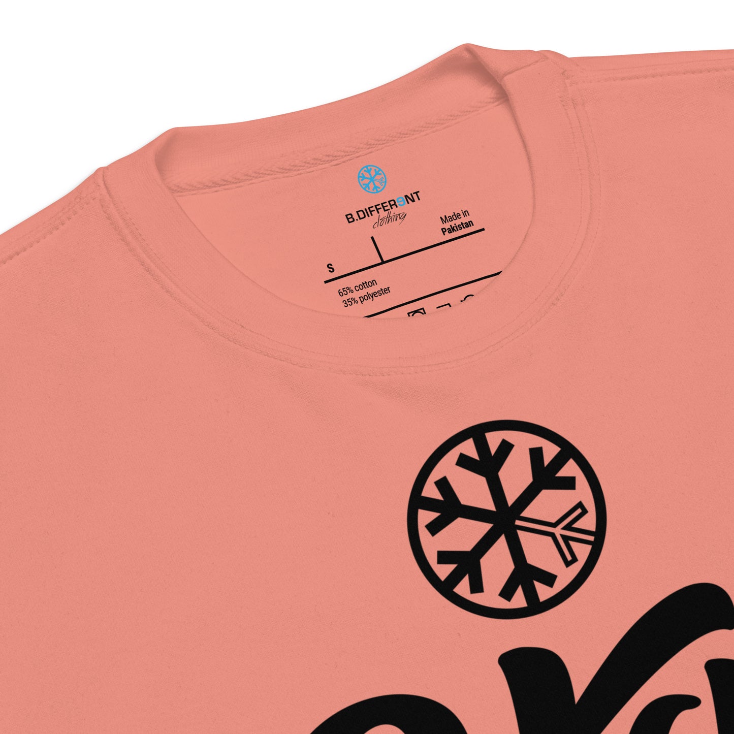 Pink-Stay Weird Sweatshirt from B.Different Clothing, collar, graffiti-inspired streetwear