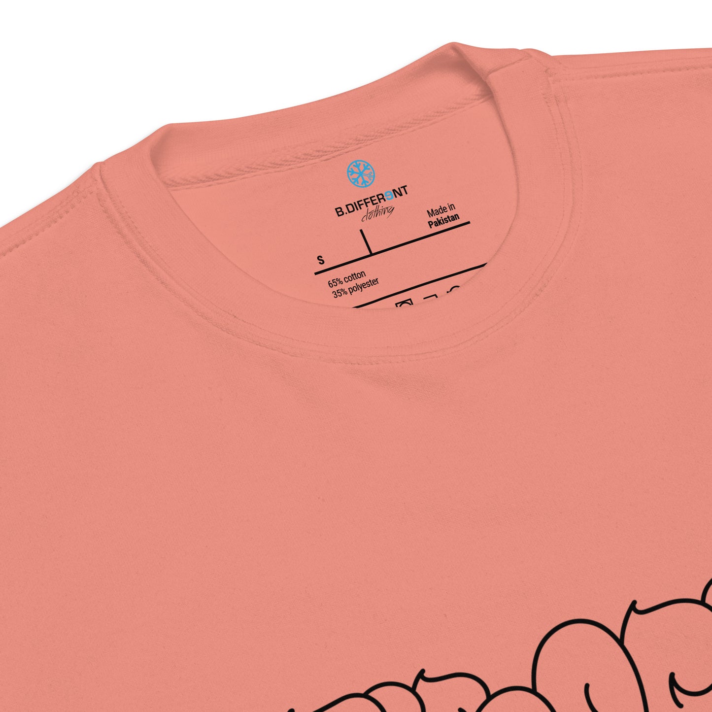 Pink-Antisocial Graffiti Hollow Sweatshirt from B.Different Clothing, collar, graffiti-inspired streetwear