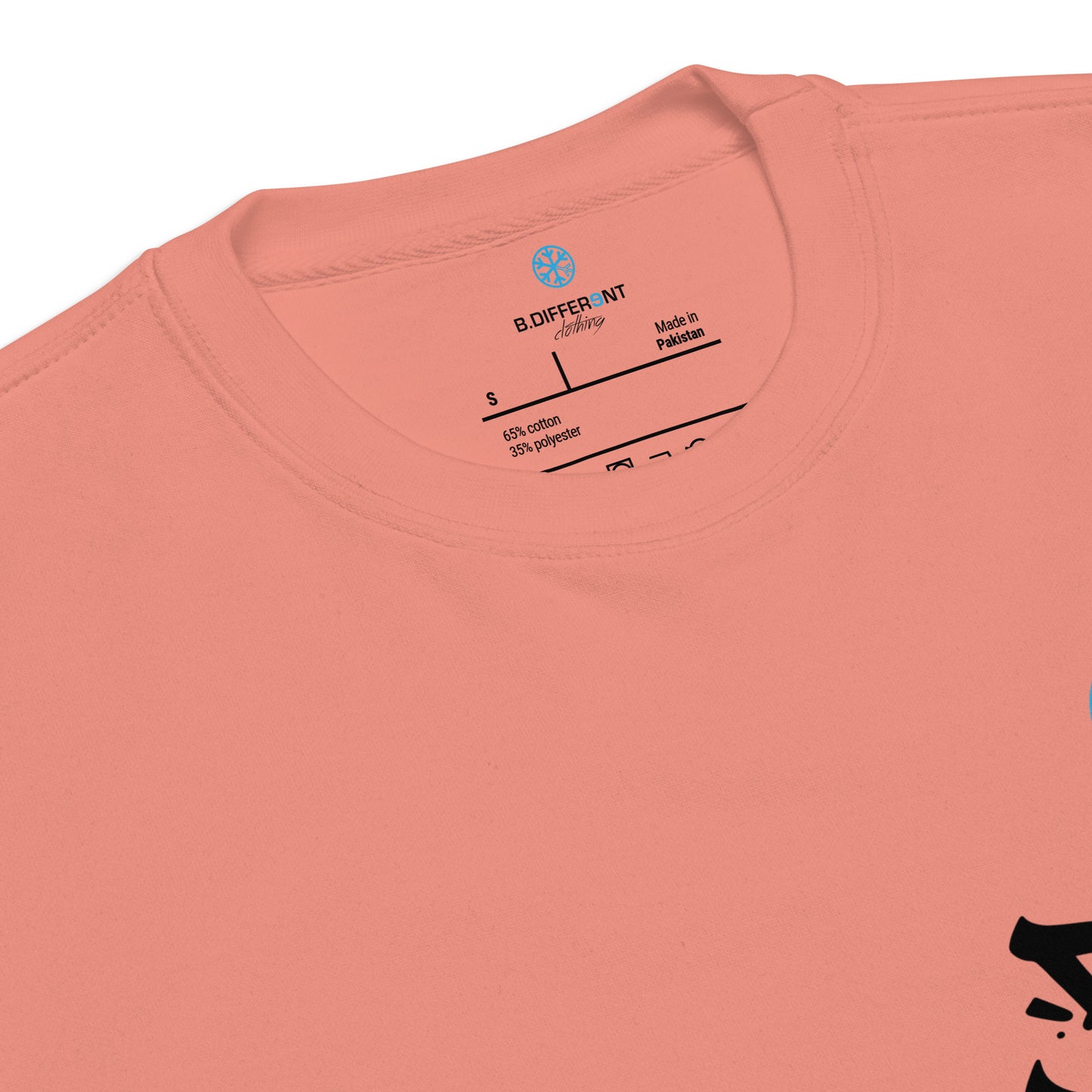 Pink-Paint Dealer Graffiti Character Sweatshirt from B.Different Clothing, collar, graffiti-inspired streetwear