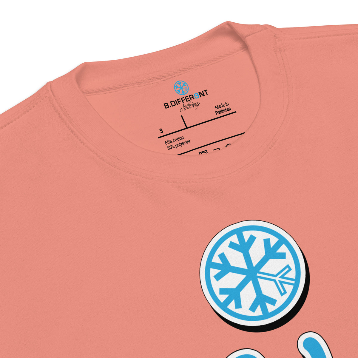Dusty Rose-For Weirdos by Weirdos Sweatshirt from B.Different Clothing, collar, graffiti-inspired streetwear