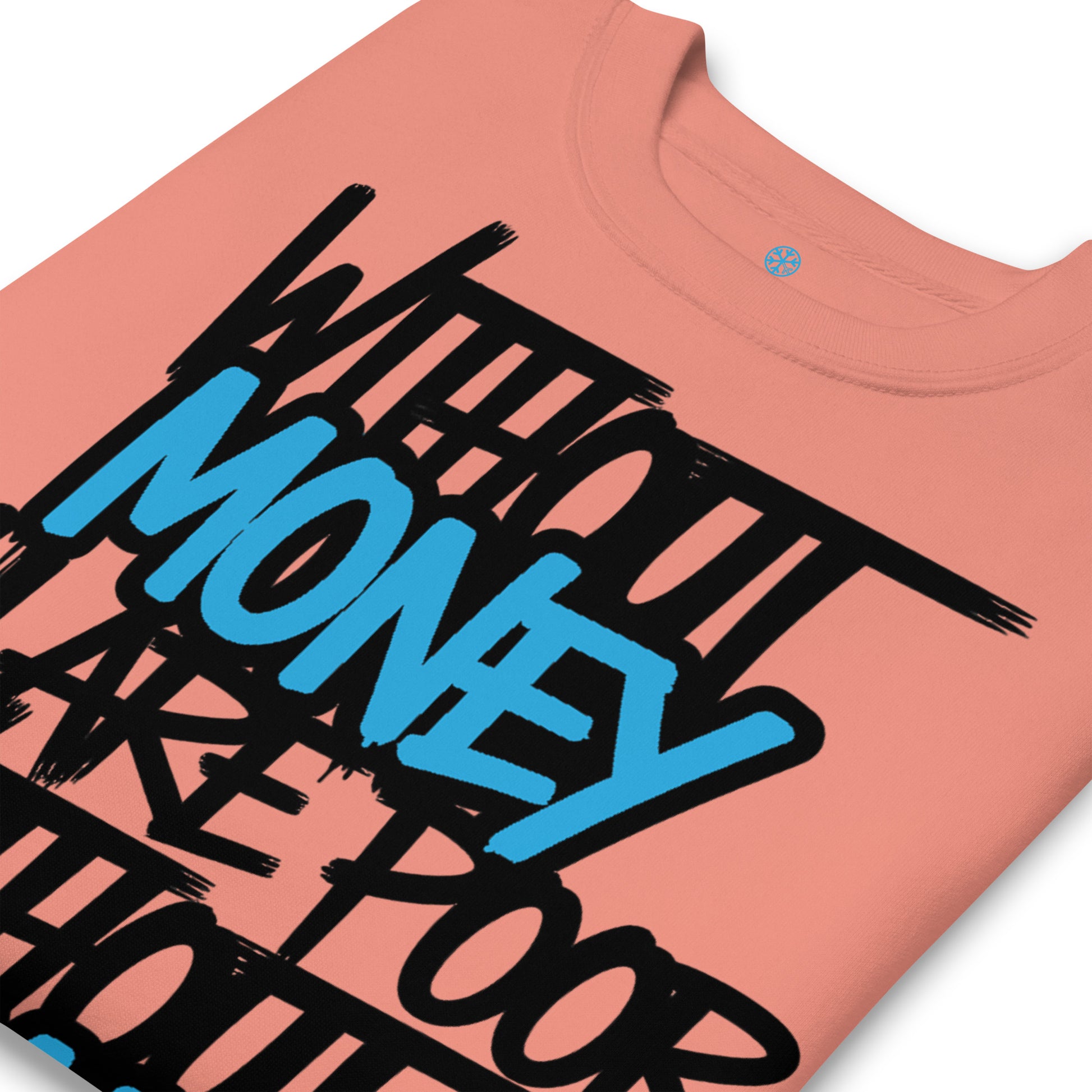 Pink-Without Dreams You Are Nothing Graffiti Sweatshirt from B.Different Clothing, detail, graffiti-inspired streetwear