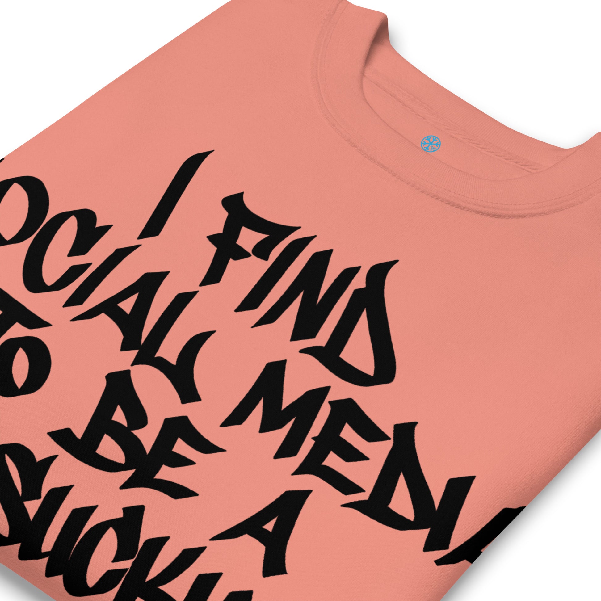 Pink-Social Media Graffiti Tag Sweatshirt from B.Different Clothing, detail, graffiti-inspired streetwear