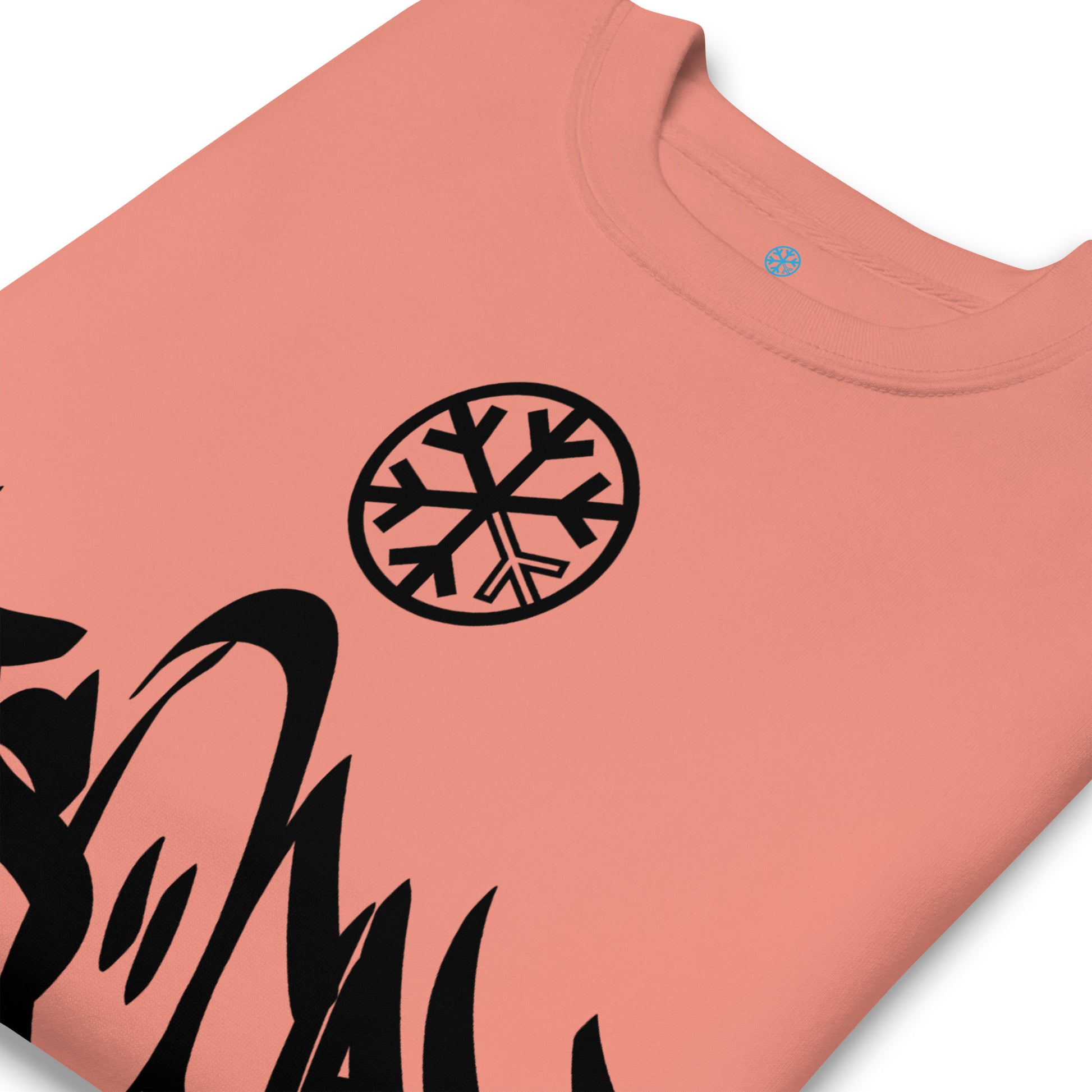 Pink-Antisocial Graffiti Tag Sweatshirt from B.Different Clothing, detail, graffiti-inspired streetwear