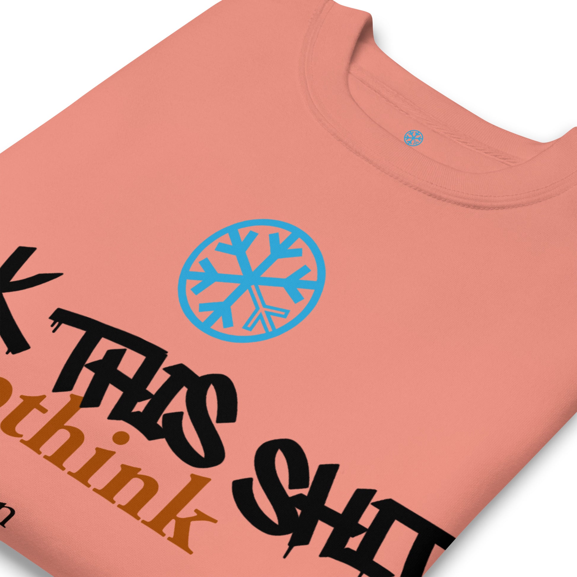 Pink-Groupthink Graffiti Sweatshirt from B.Different Clothing, detail, graffiti-inspired streetwear