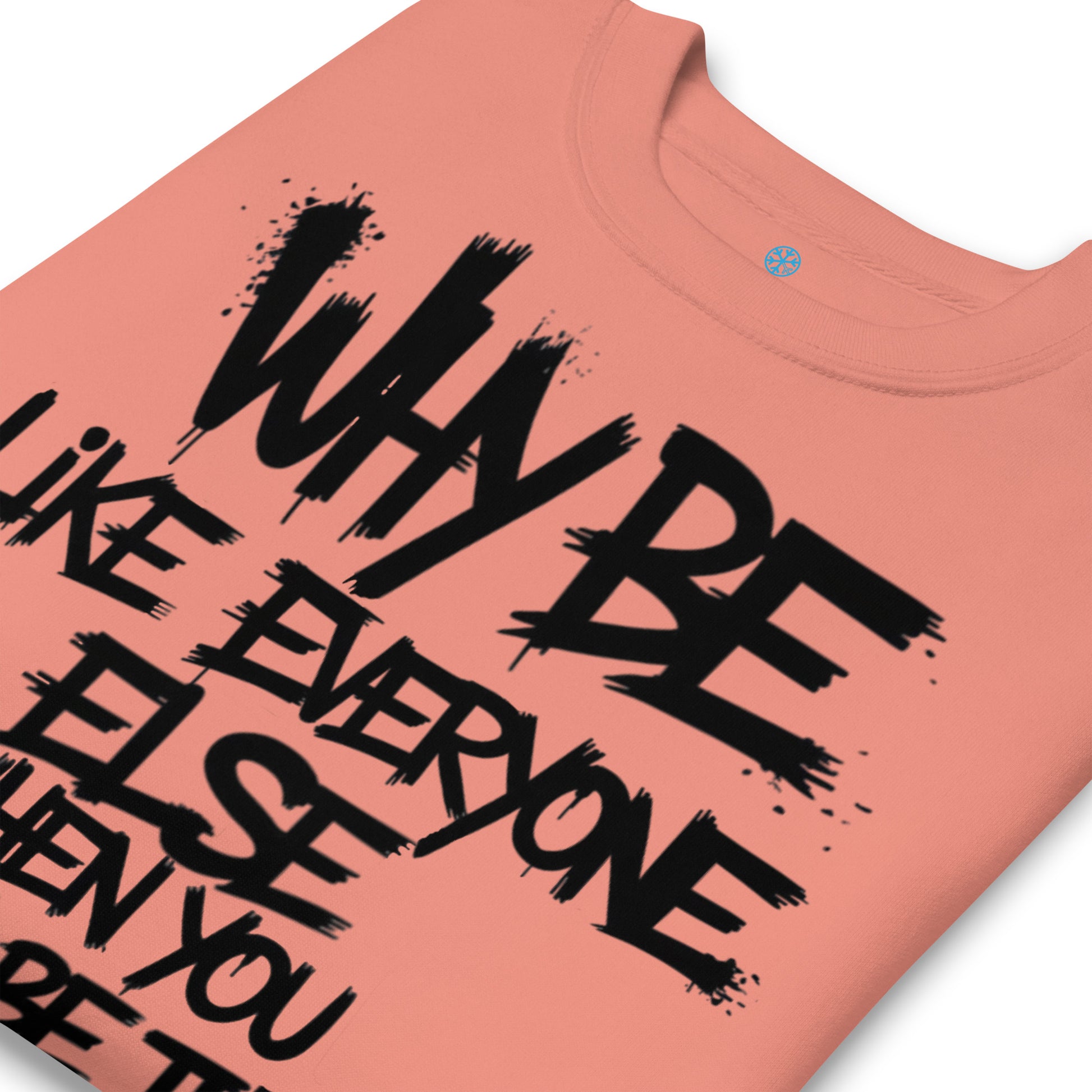 Pink-Chaos They Fear Graffiti Tag Sweatshirt from B.Different Clothing, detail, graffiti-inspired streetwear