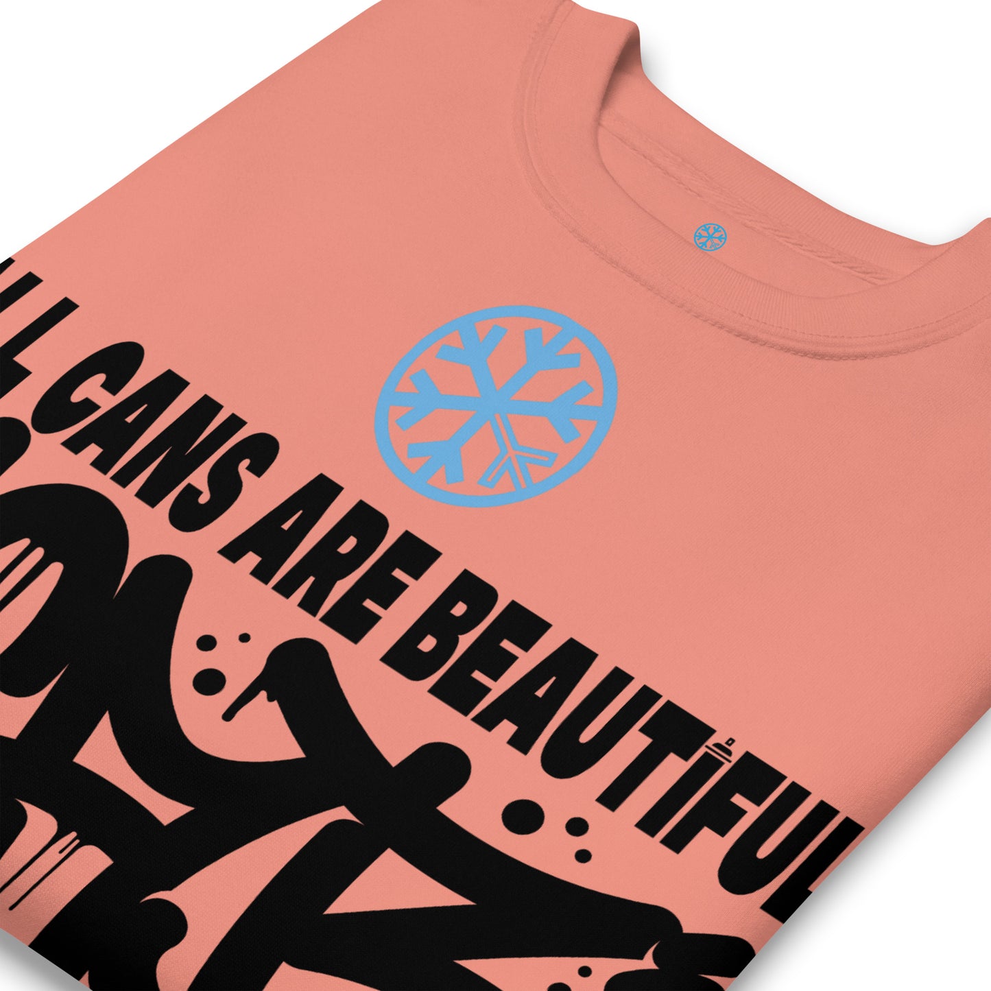 Pink-Acab Graffiti Tag Sweatshirt from B.Different Clothing, detail, graffiti-inspired streetwear