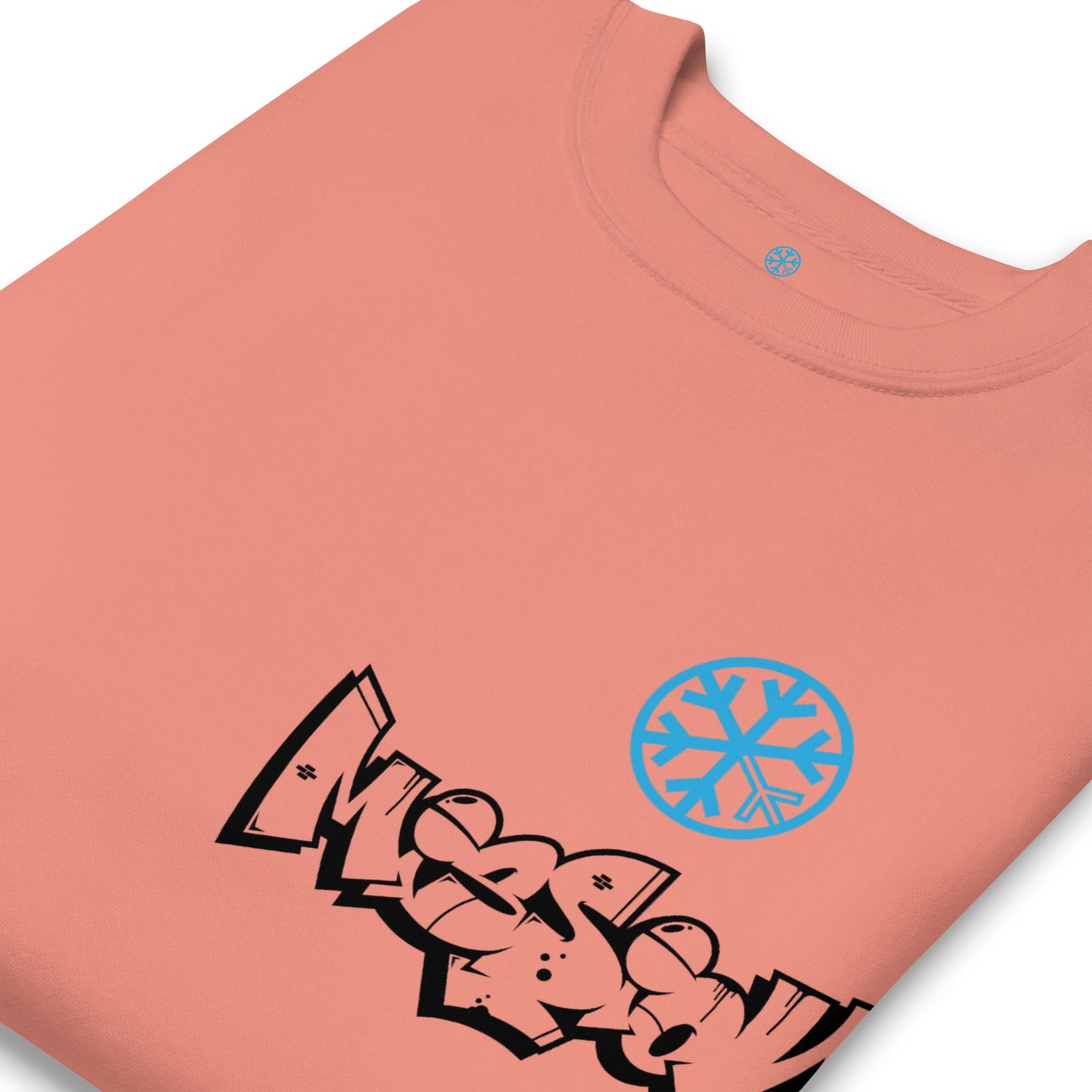 Pink-Mission Graffiti Character Sweatshirt from B.Different Clothing, detail, graffiti-inspired streetwear